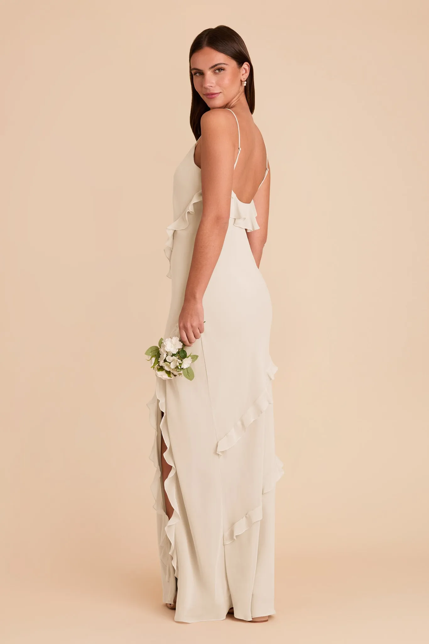 Valentina Chiffon Dress - Champagne sold by Birdy Grey product image thumbnail 4