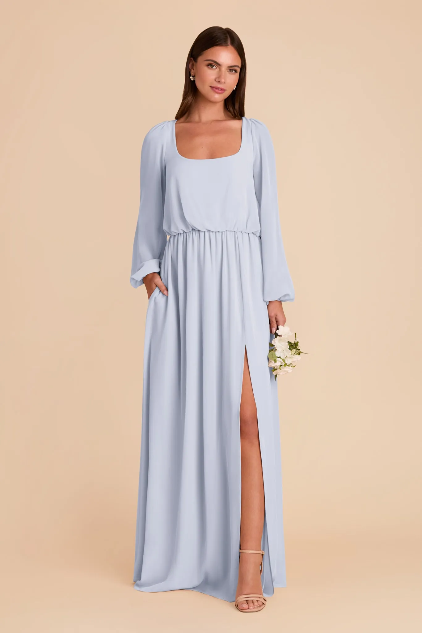 Eloise Chiffon Dress - Ice Blue sold by Birdy Grey product image thumbnail 4