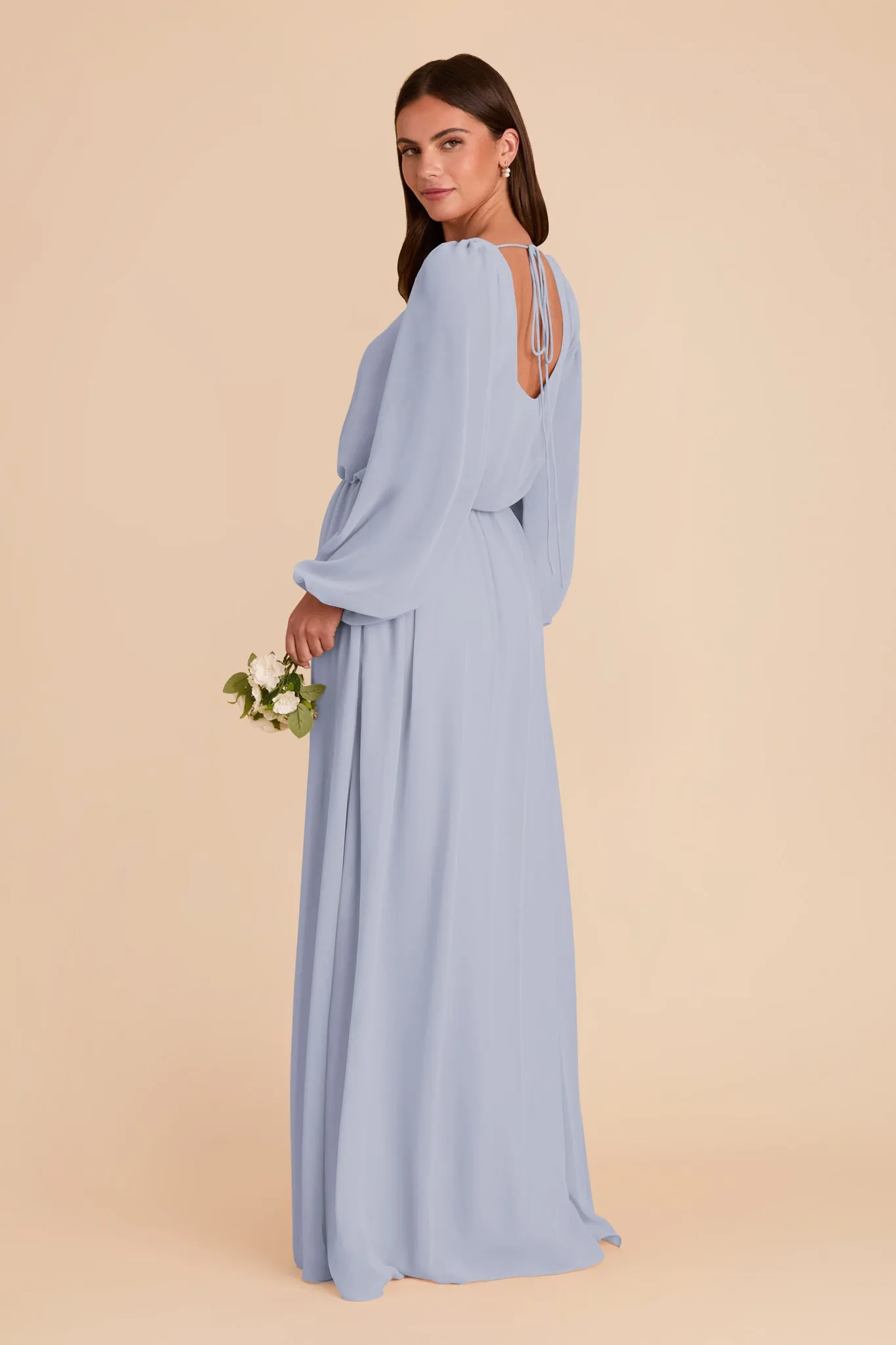 Eloise Chiffon Dress - Dusty Blue sold by Birdy Grey product image thumbnail 5