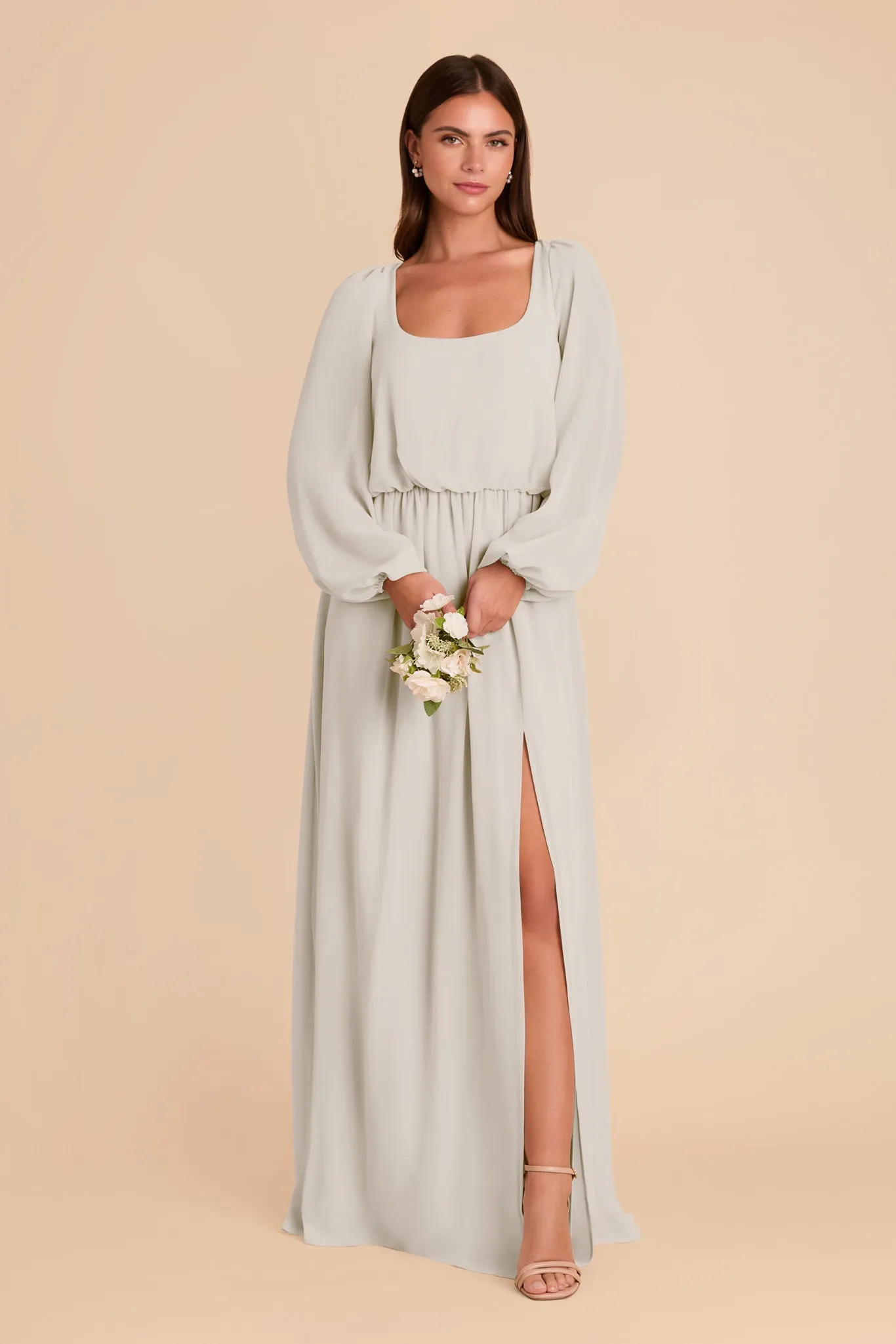 Eloise Chiffon Dress - Dove Gray sold by Birdy Grey product image thumbnail 4