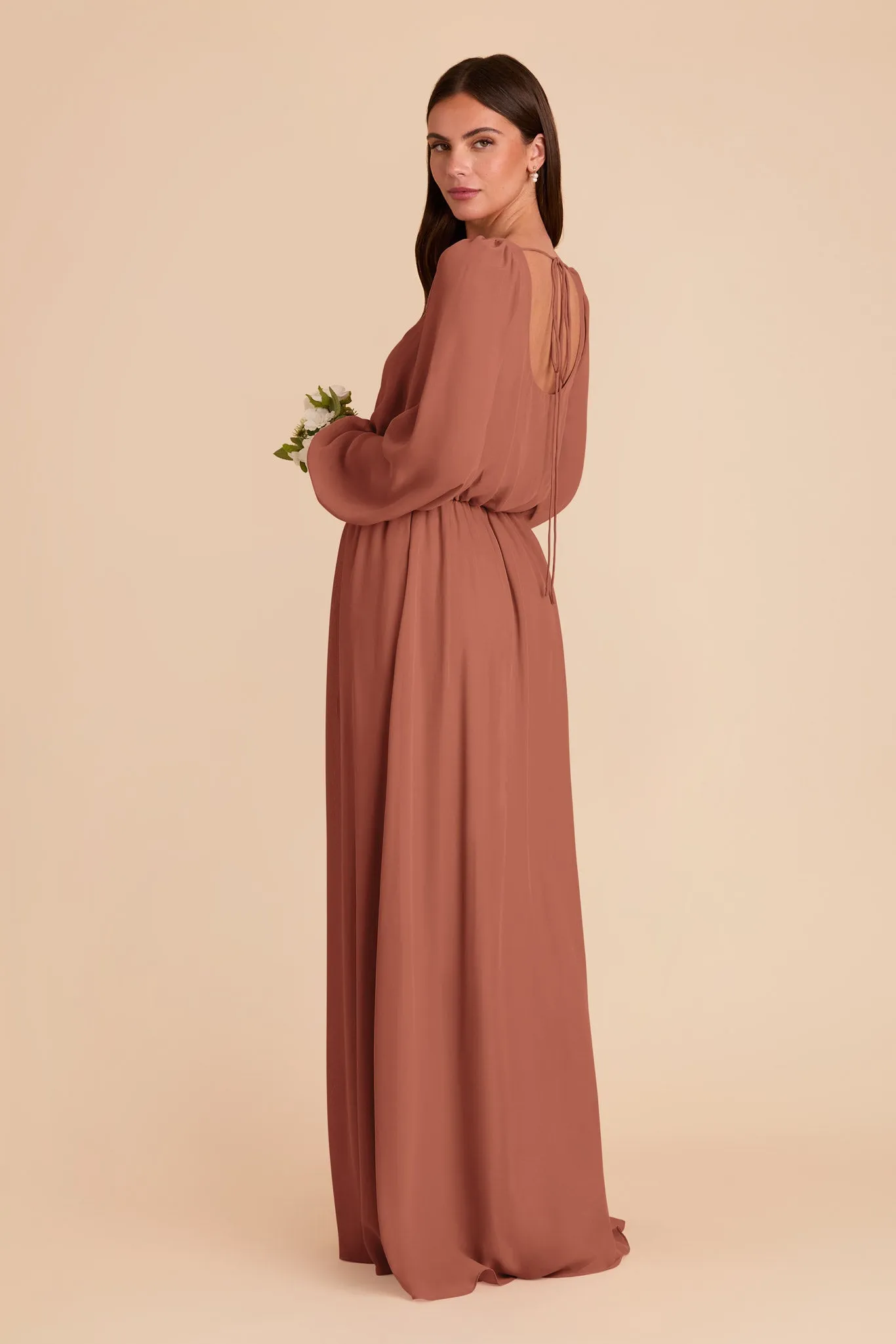 Eloise Chiffon Dress - Desert Rose sold by Birdy Grey product image thumbnail 4