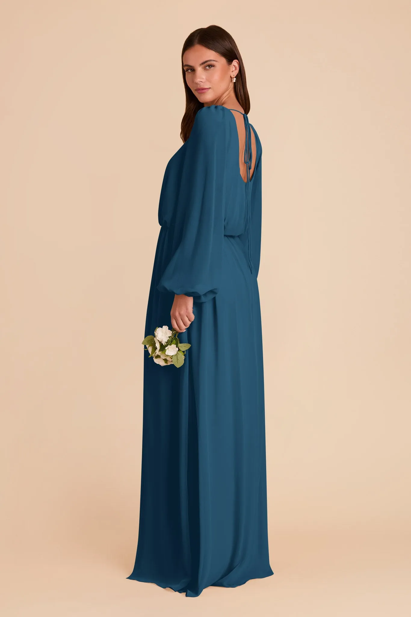 Eloise Chiffon Dress - Dark Teal sold by Birdy Grey product image thumbnail 5