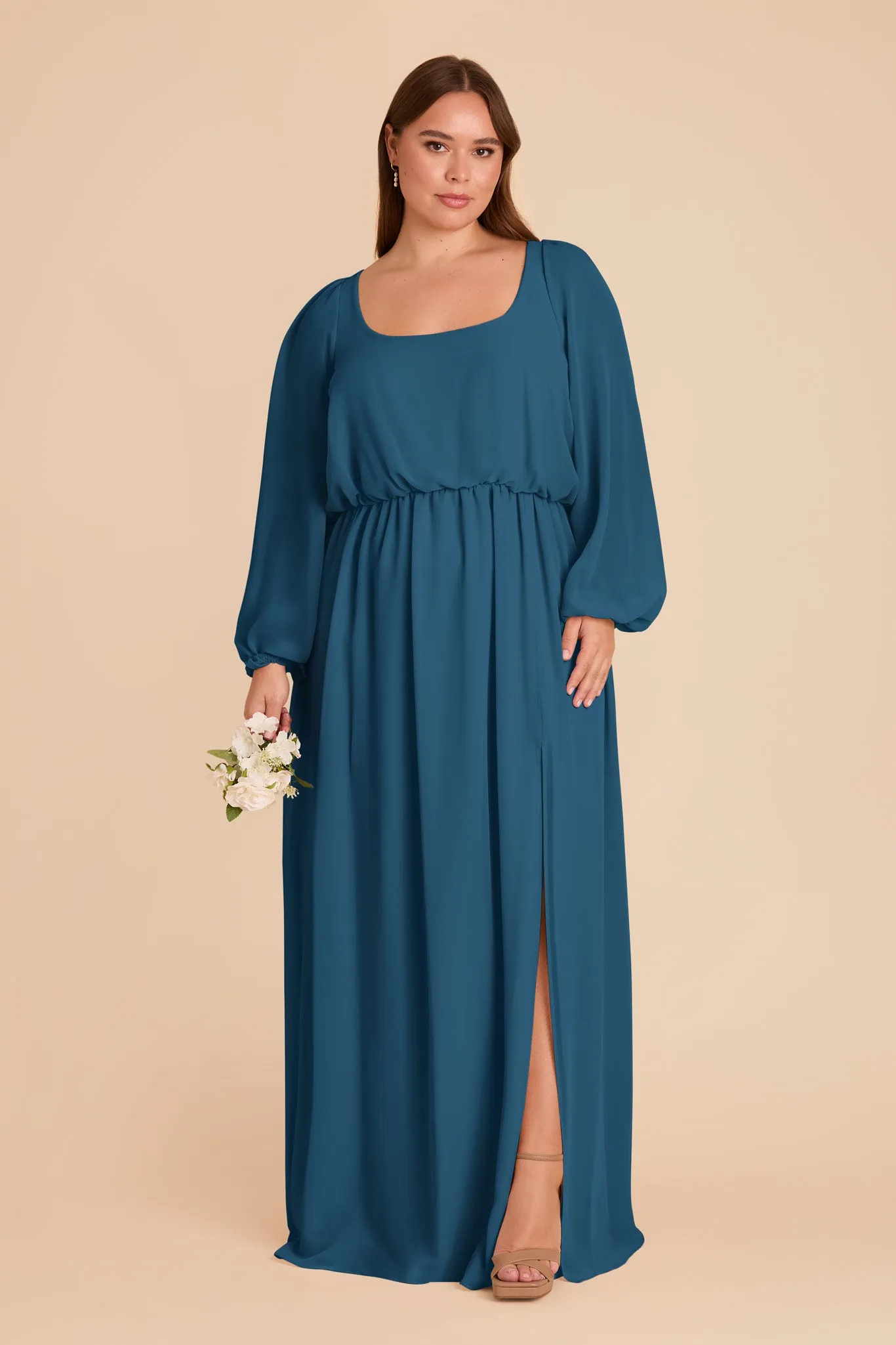 Eloise Chiffon Dress - Dark Teal sold by Birdy Grey product image thumbnail 2