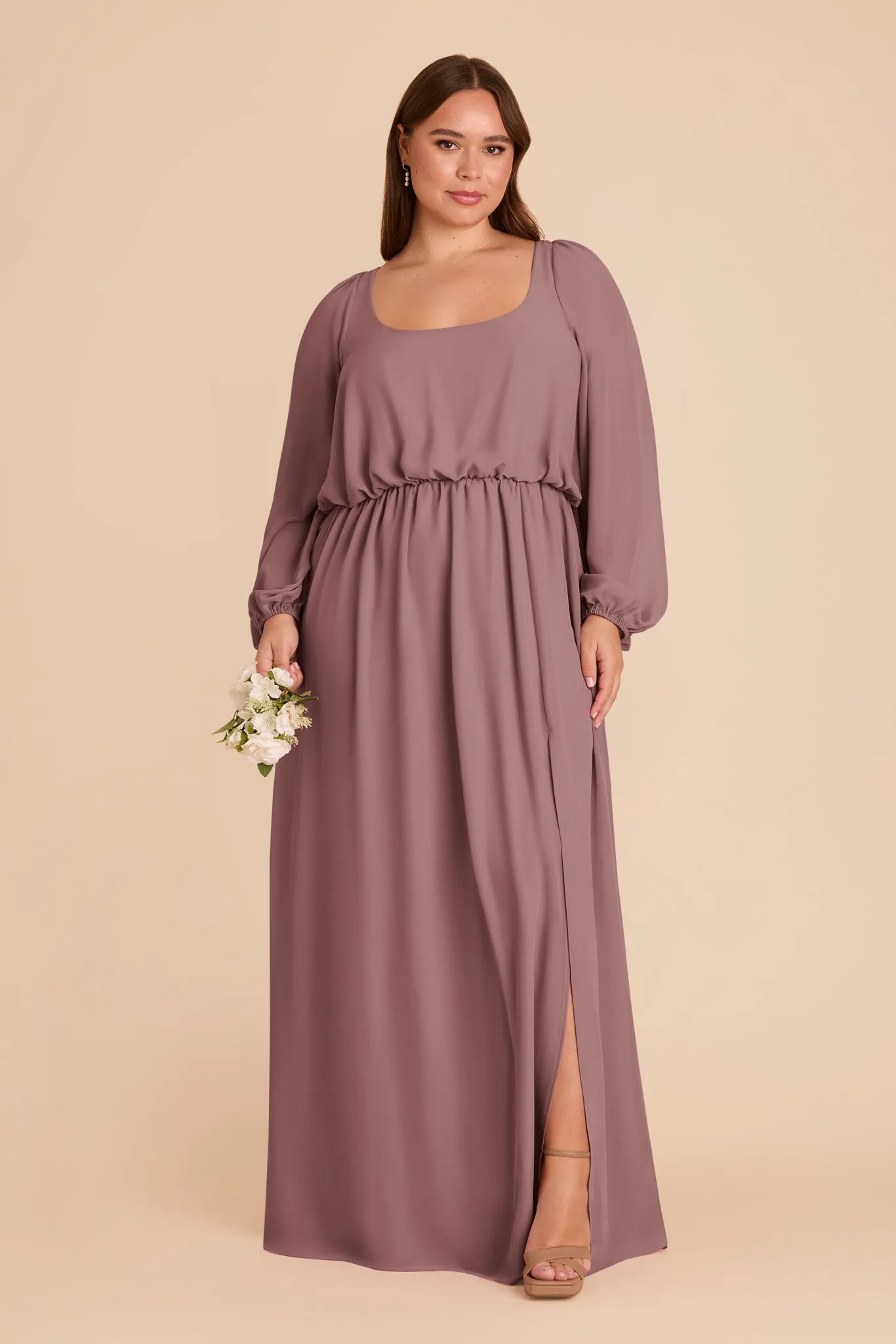 Eloise Chiffon Dress - Dark Mauve sold by Birdy Grey product image thumbnail 2