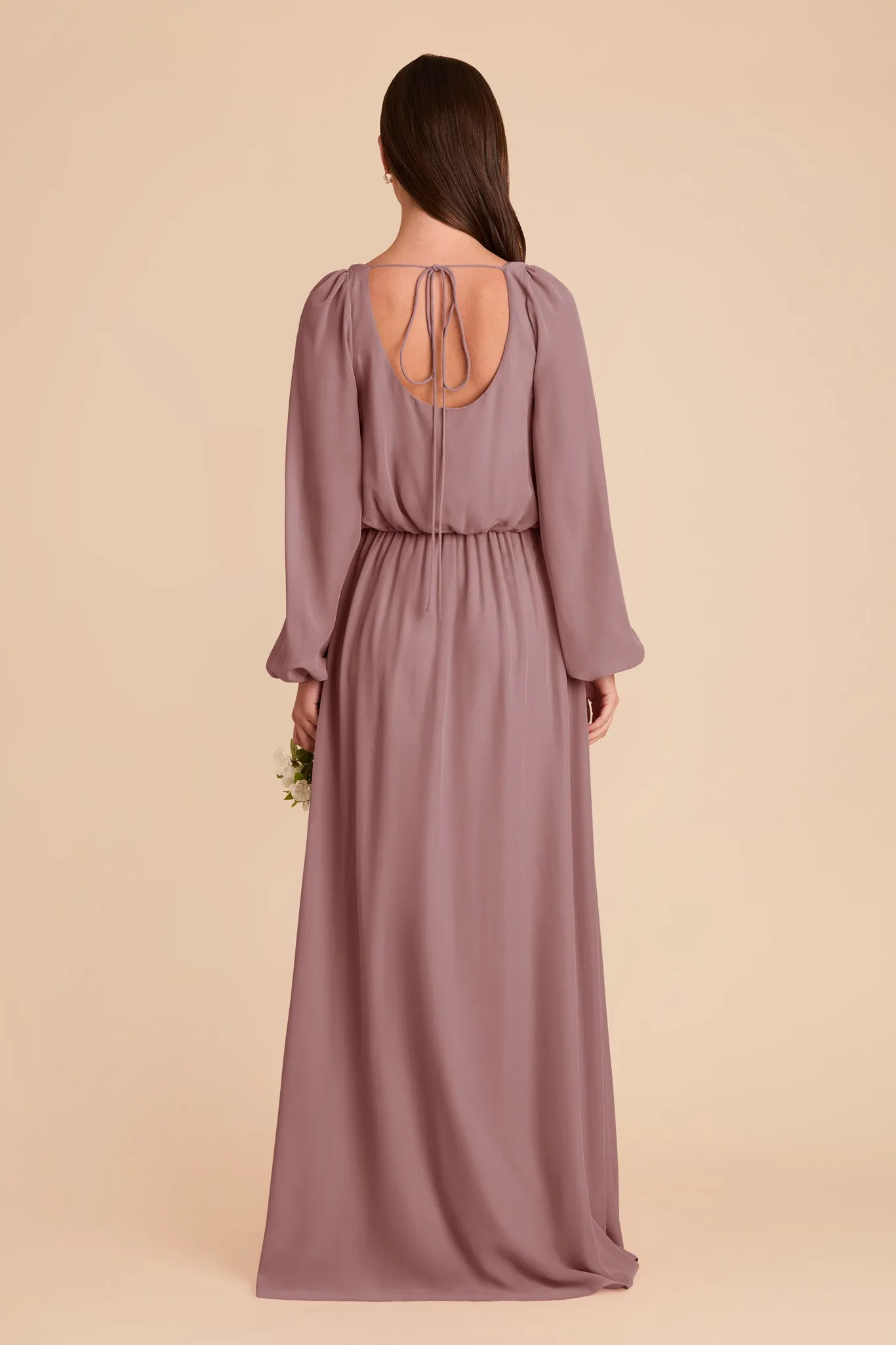 Eloise Chiffon Dress - Dark Mauve sold by Birdy Grey product image thumbnail 5
