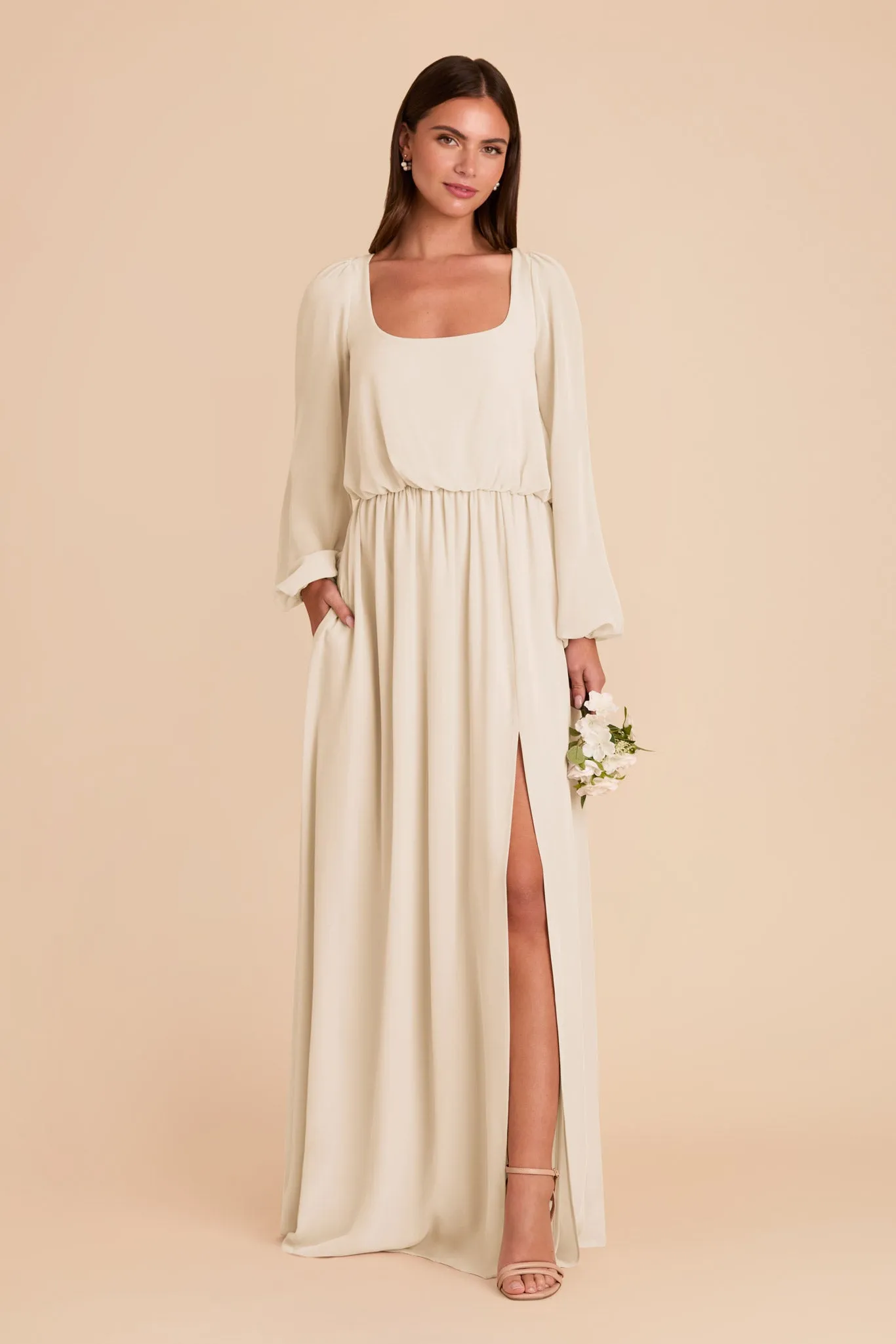 Eloise Chiffon Dress - Champagne sold by Birdy Grey product image thumbnail 3