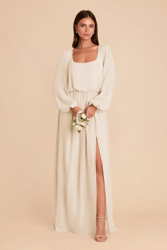 Eloise Chiffon Dress - Champagne sold by Birdy Grey
