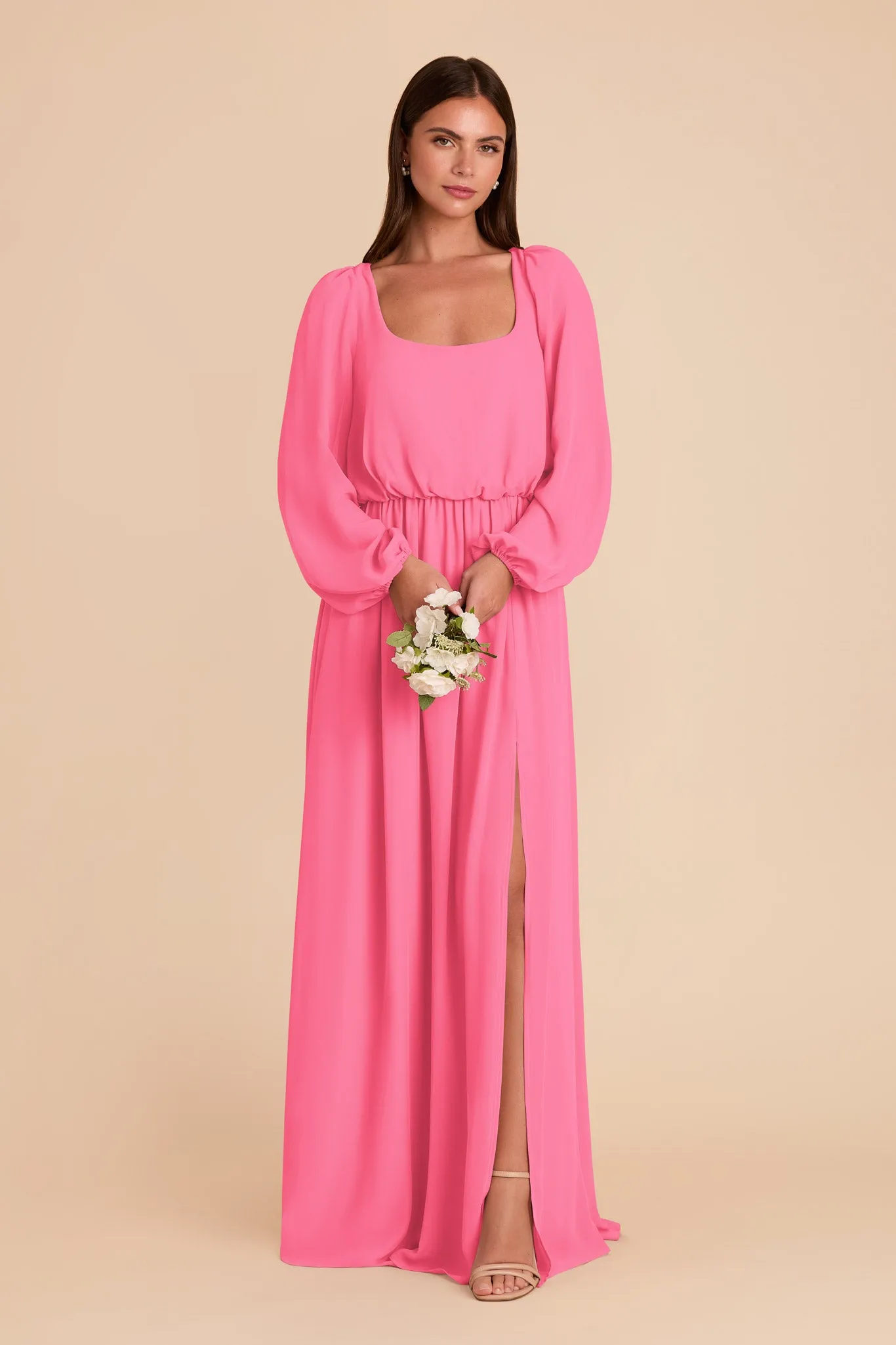 Eloise Chiffon Dress - Bon Bon Pink sold by Birdy Grey product image thumbnail 3