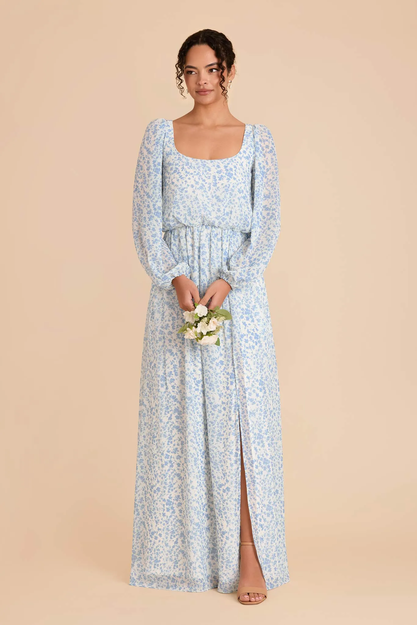 Eloise Chiffon Dress - Blue Dreamy Ditsy sold by Birdy Grey product image thumbnail 2
