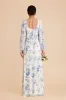 Eloise Chiffon Dress - Blue Rococo Floral sold by Birdy Grey
