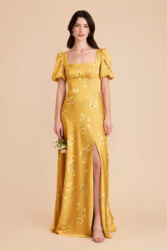 Judy Matte Satin Dress - Marigold Le Fleur sold by Birdy Grey
