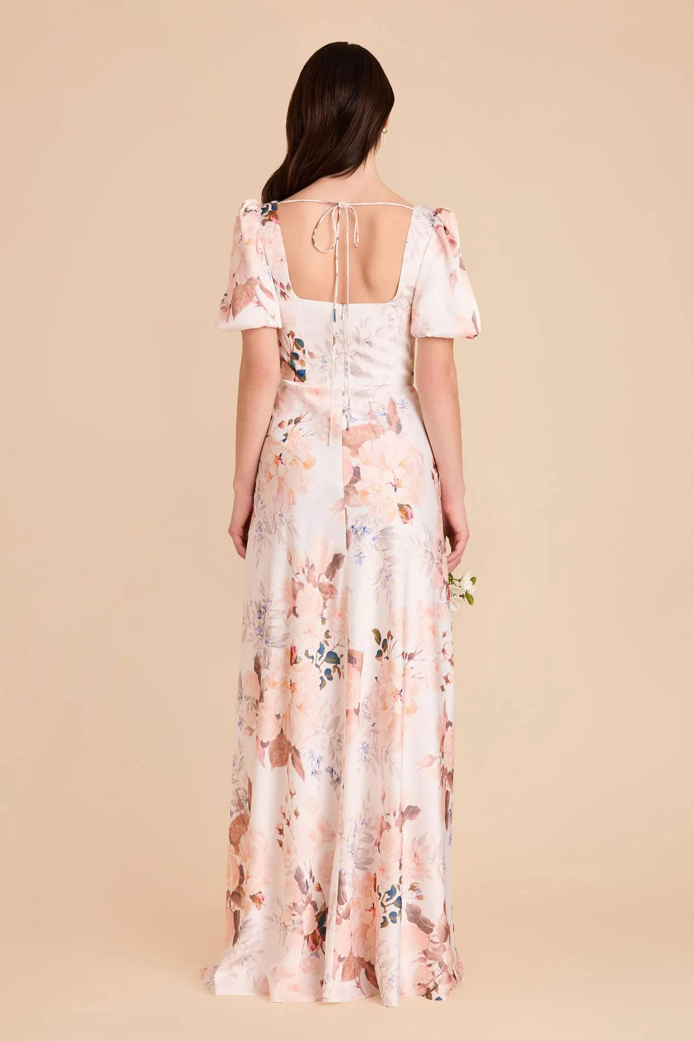 Judy Matte Satin Dress - Champagne Cascadia Bouquet sold by Birdy Grey product image thumbnail 4