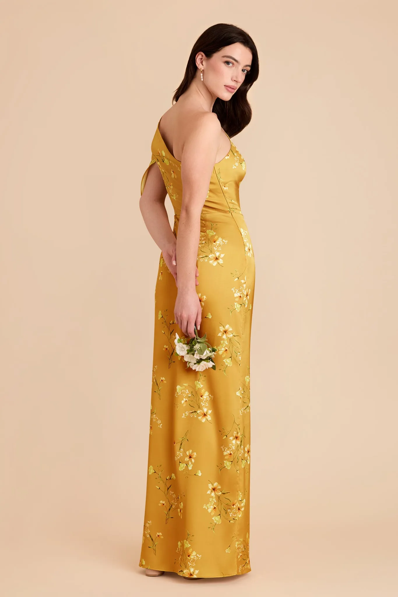 Christine Matte Satin Dress - Marigold Le Fleur sold by Birdy Grey product image thumbnail 4