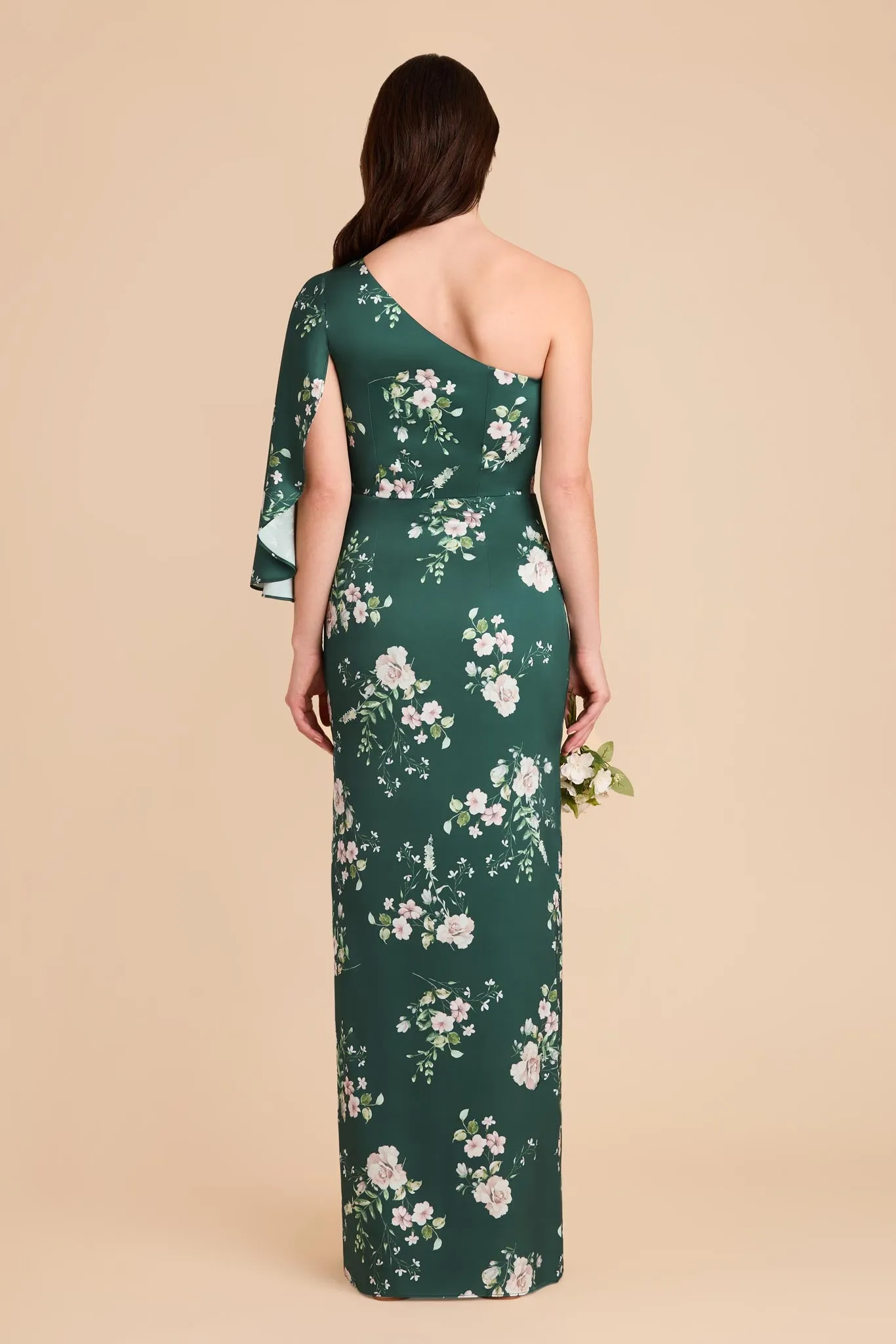 Christine Matte Satin Dress - Emerald Garden Party sold by Birdy Grey product image thumbnail 5