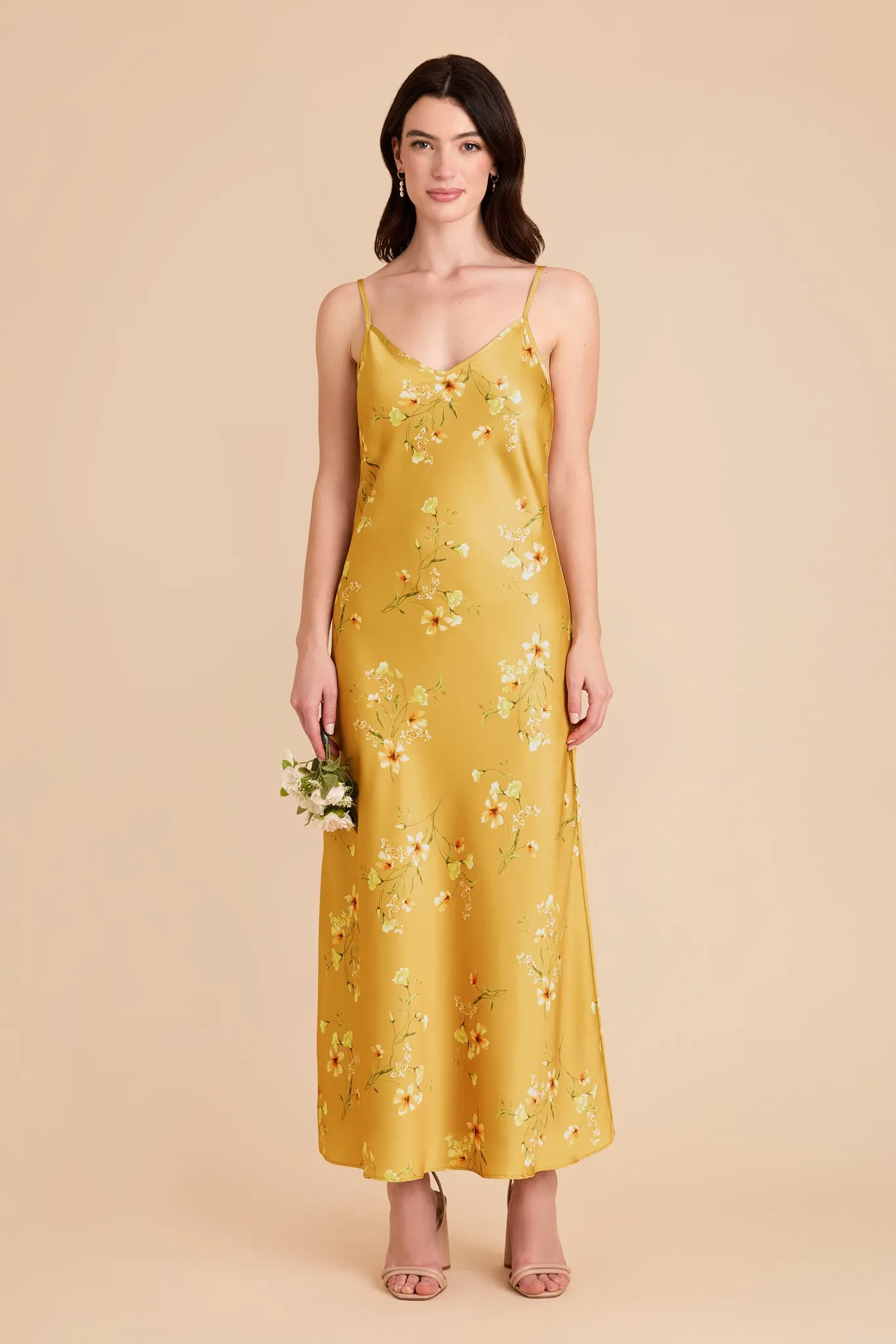 Alice Matte Satin Dress - Marigold Le Fleur sold by Birdy Grey