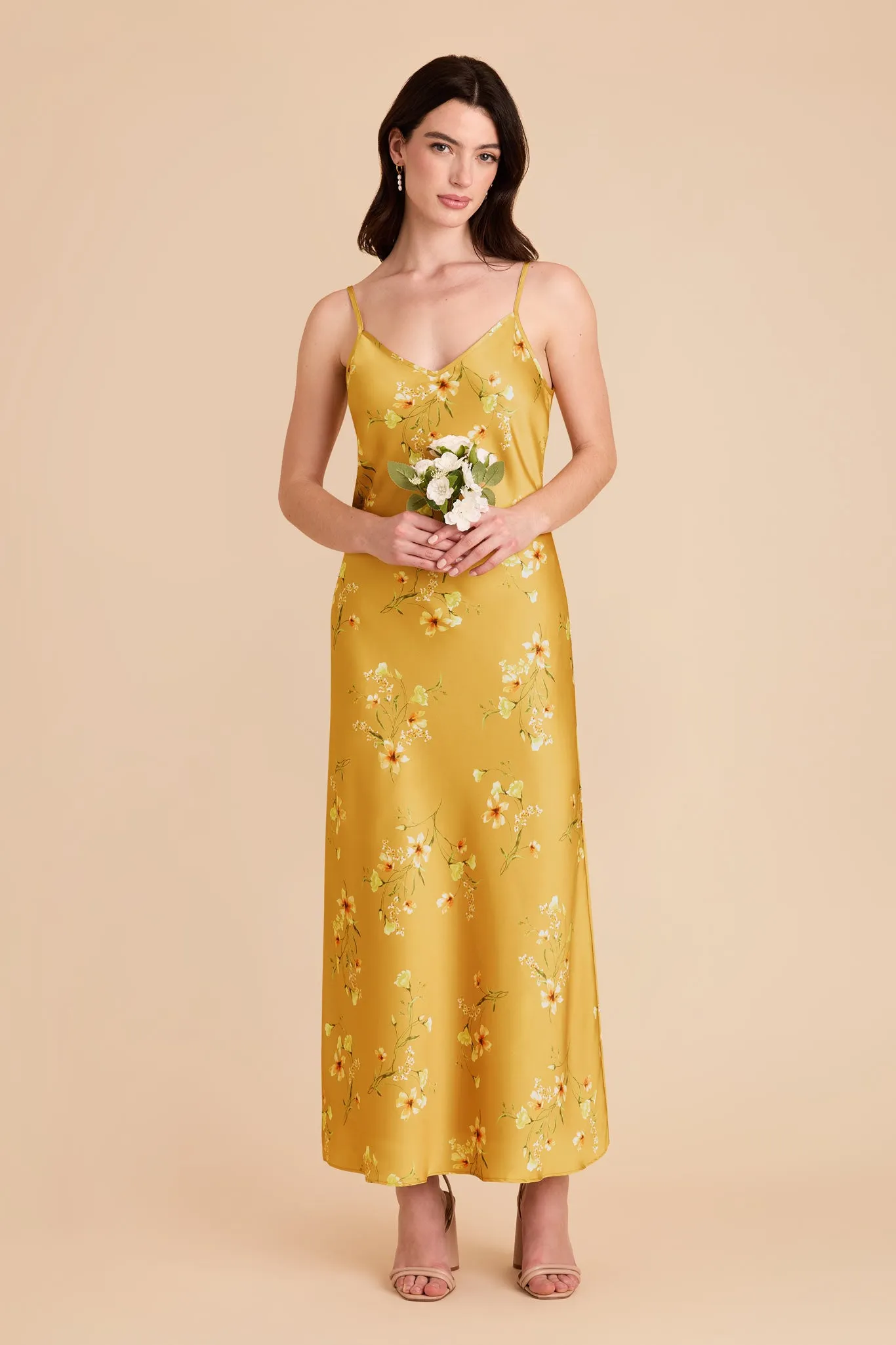 Alice Matte Satin Dress - Marigold Le Fleur sold by Birdy Grey product image thumbnail 2