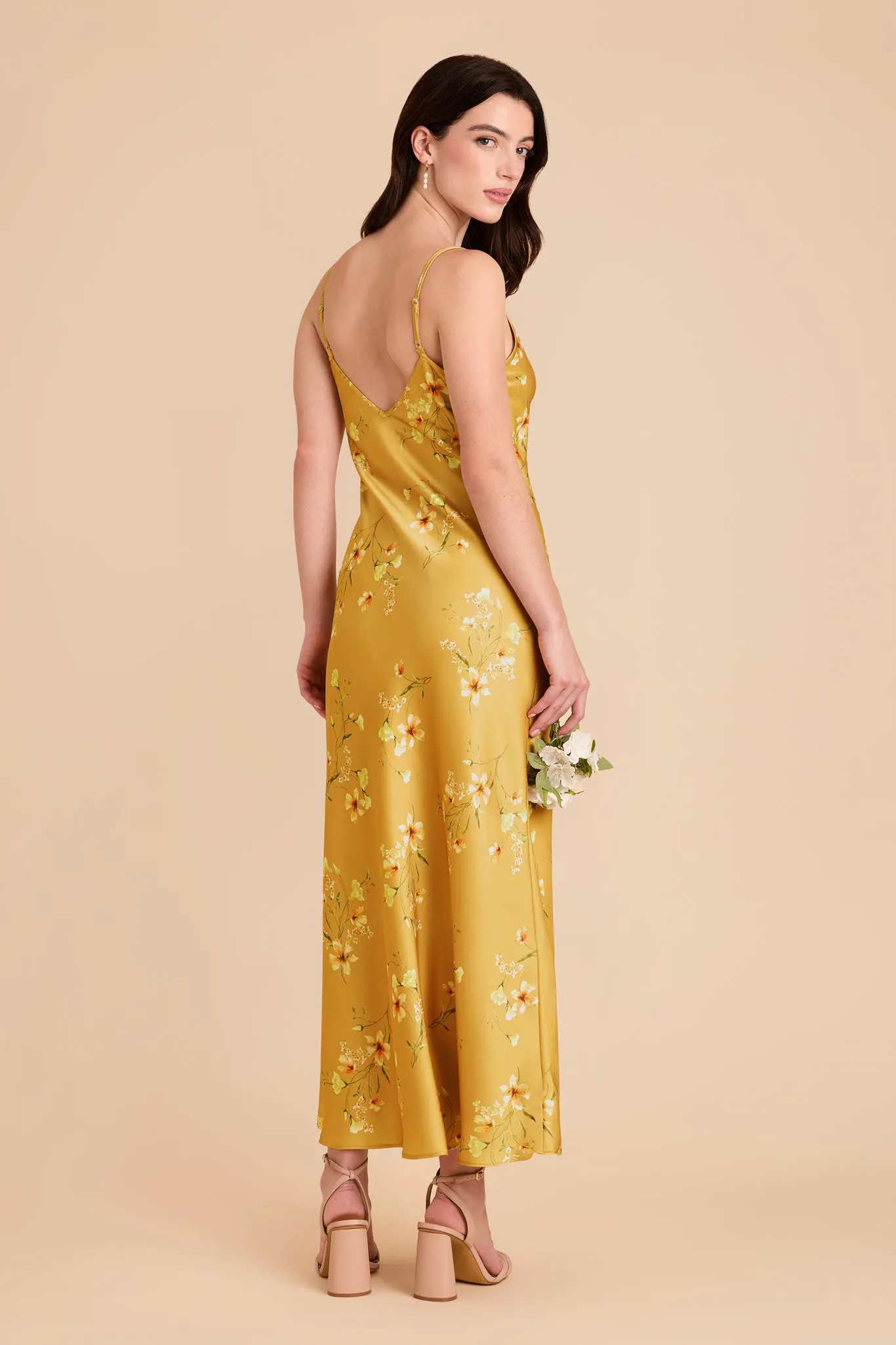 Alice Matte Satin Dress - Marigold Le Fleur sold by Birdy Grey product image thumbnail 3