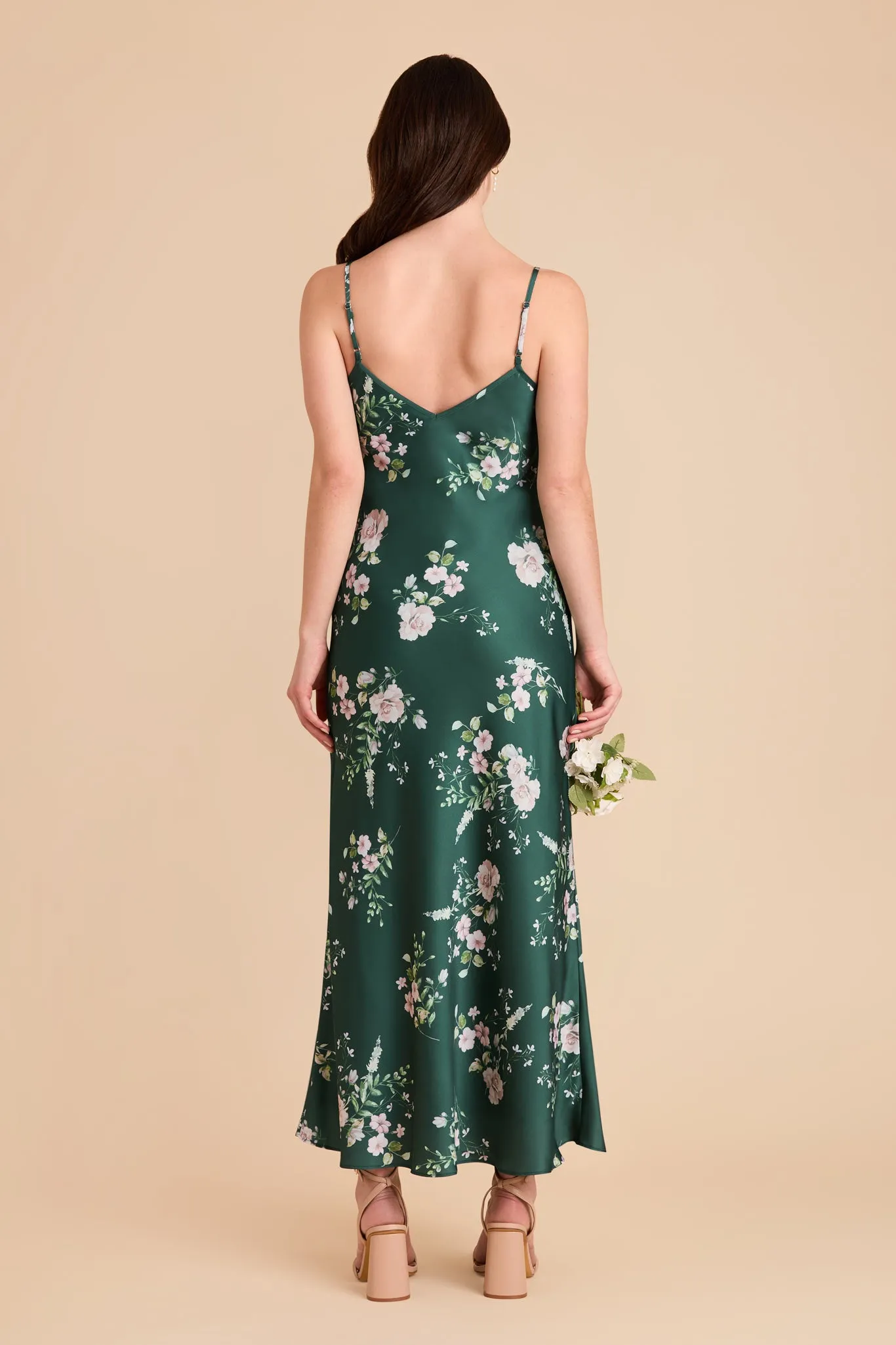 Alice Matte Satin Dress - Emerald Garden Party sold by Birdy Grey product image thumbnail 4