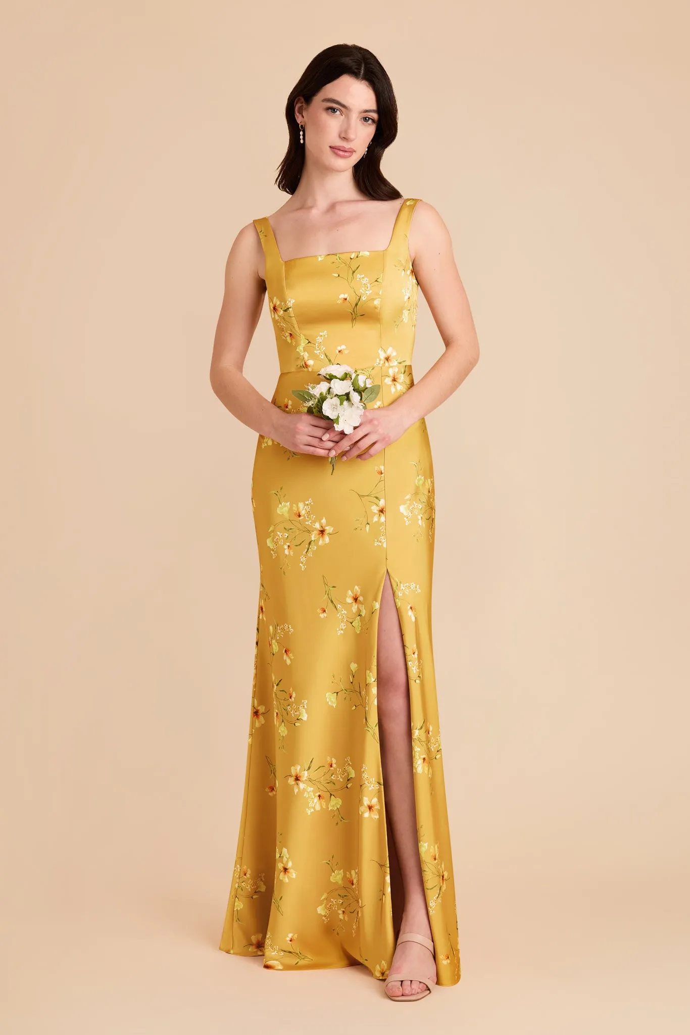 Alex Convertible Dress Matte Satin - Marigold Le Fleur sold by Birdy Grey product image thumbnail 3