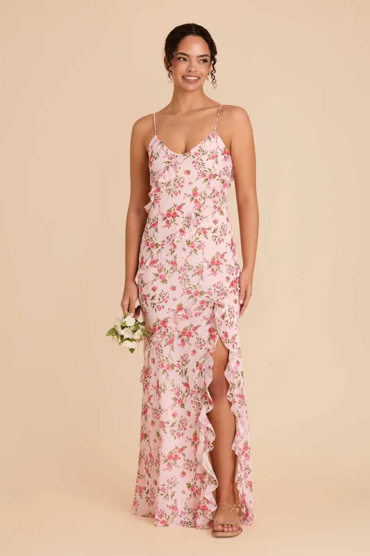Valentina Chiffon Dress - Wild Rose Garden sold by Birdy Grey