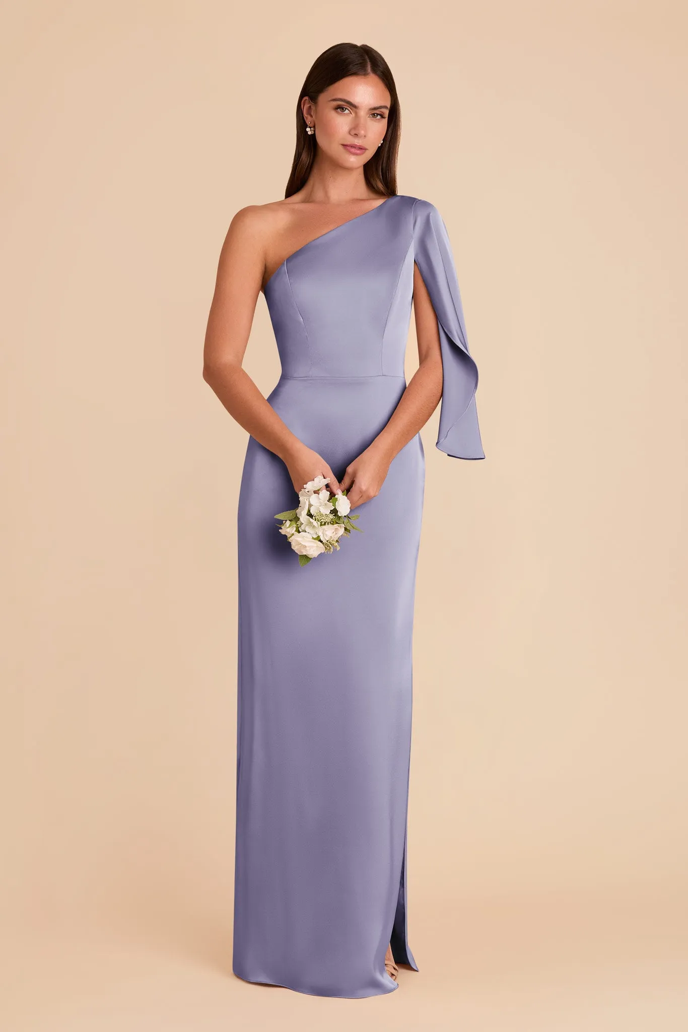 Christine Matte Satin Dress - Wisteria sold by Birdy Grey product image thumbnail 3