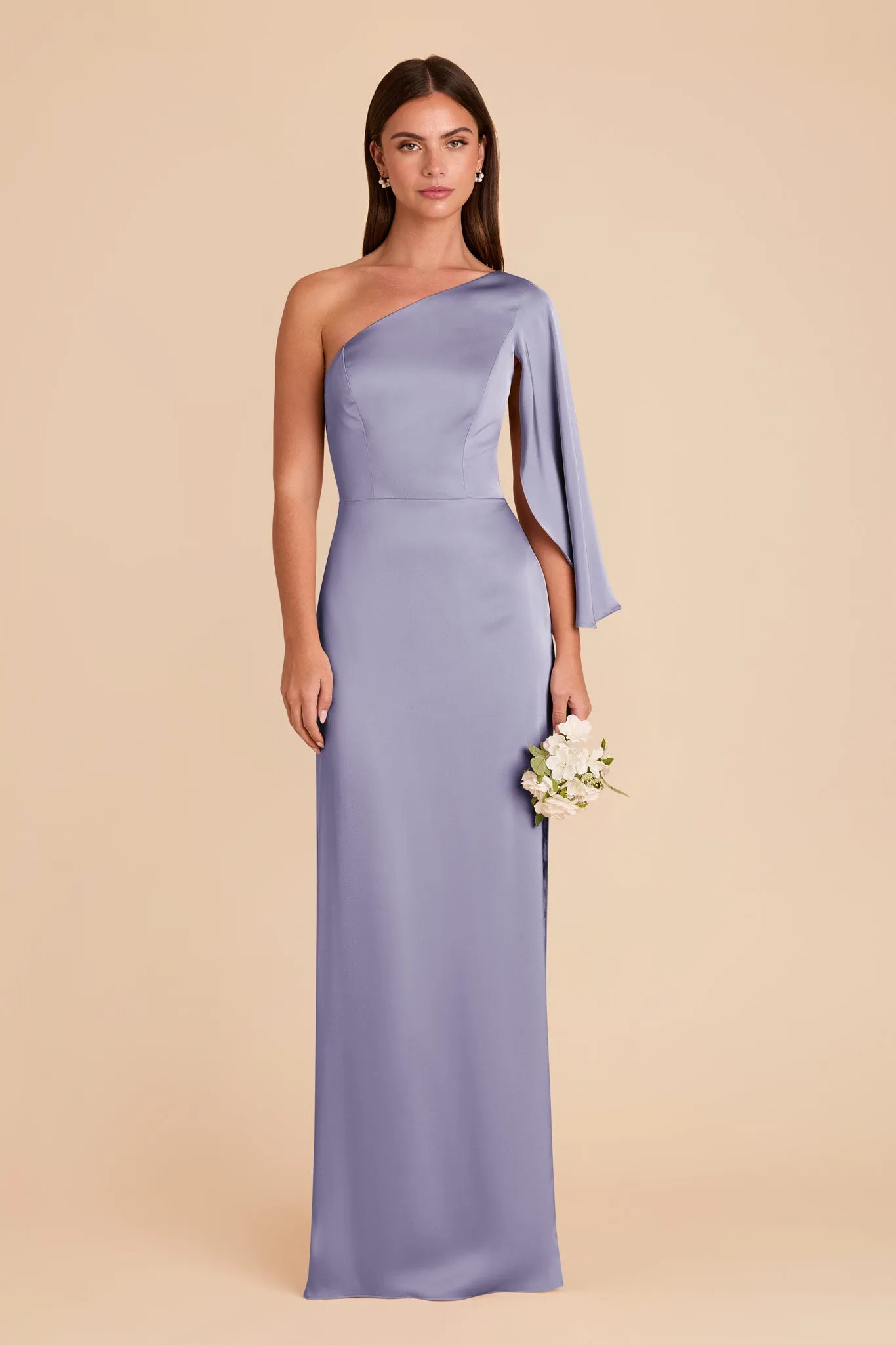 Christine Matte Satin Dress - Wisteria sold by Birdy Grey