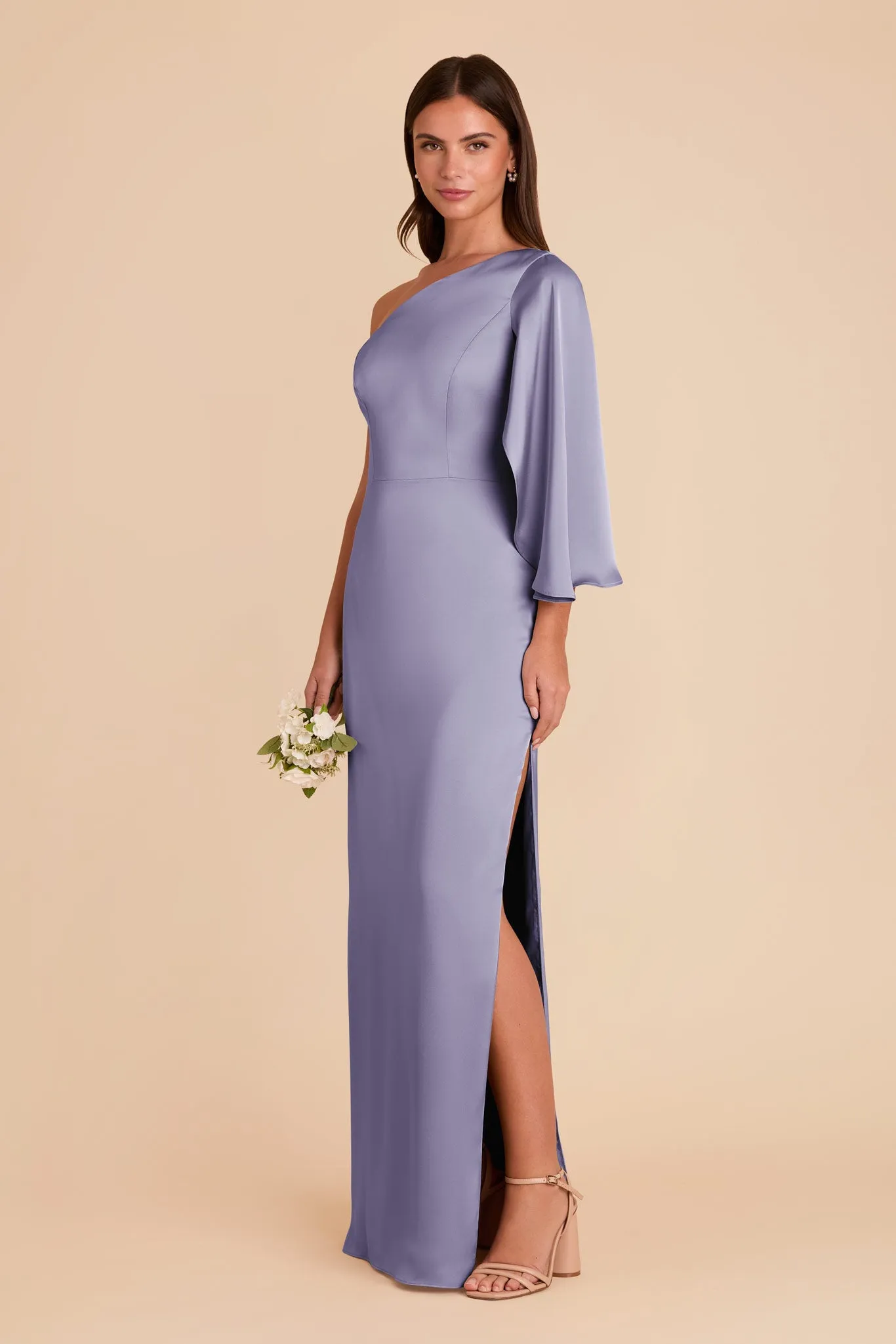 Christine Matte Satin Dress - Wisteria sold by Birdy Grey product image thumbnail 4