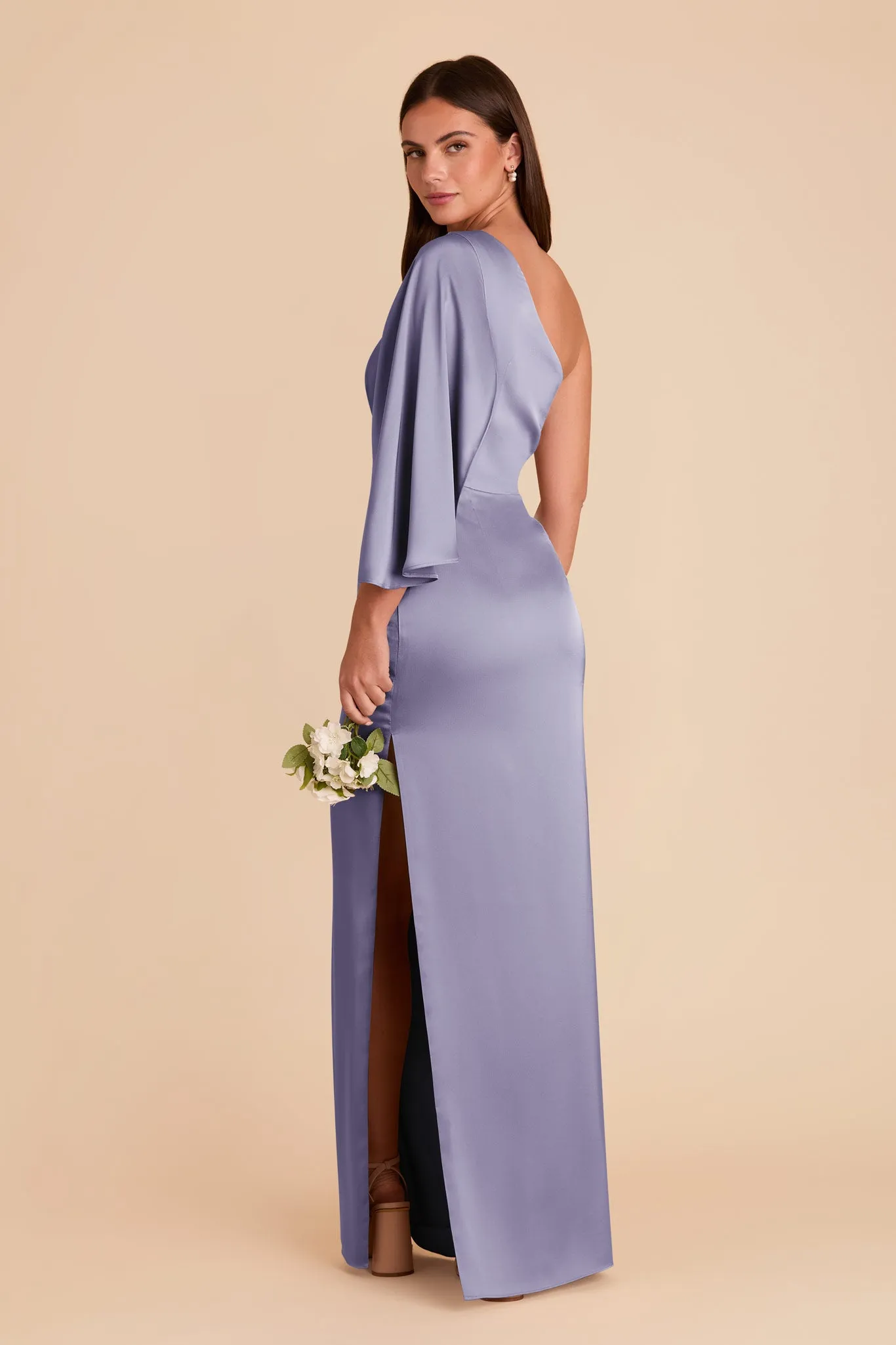 Christine Matte Satin Dress - Wisteria sold by Birdy Grey product image thumbnail 5