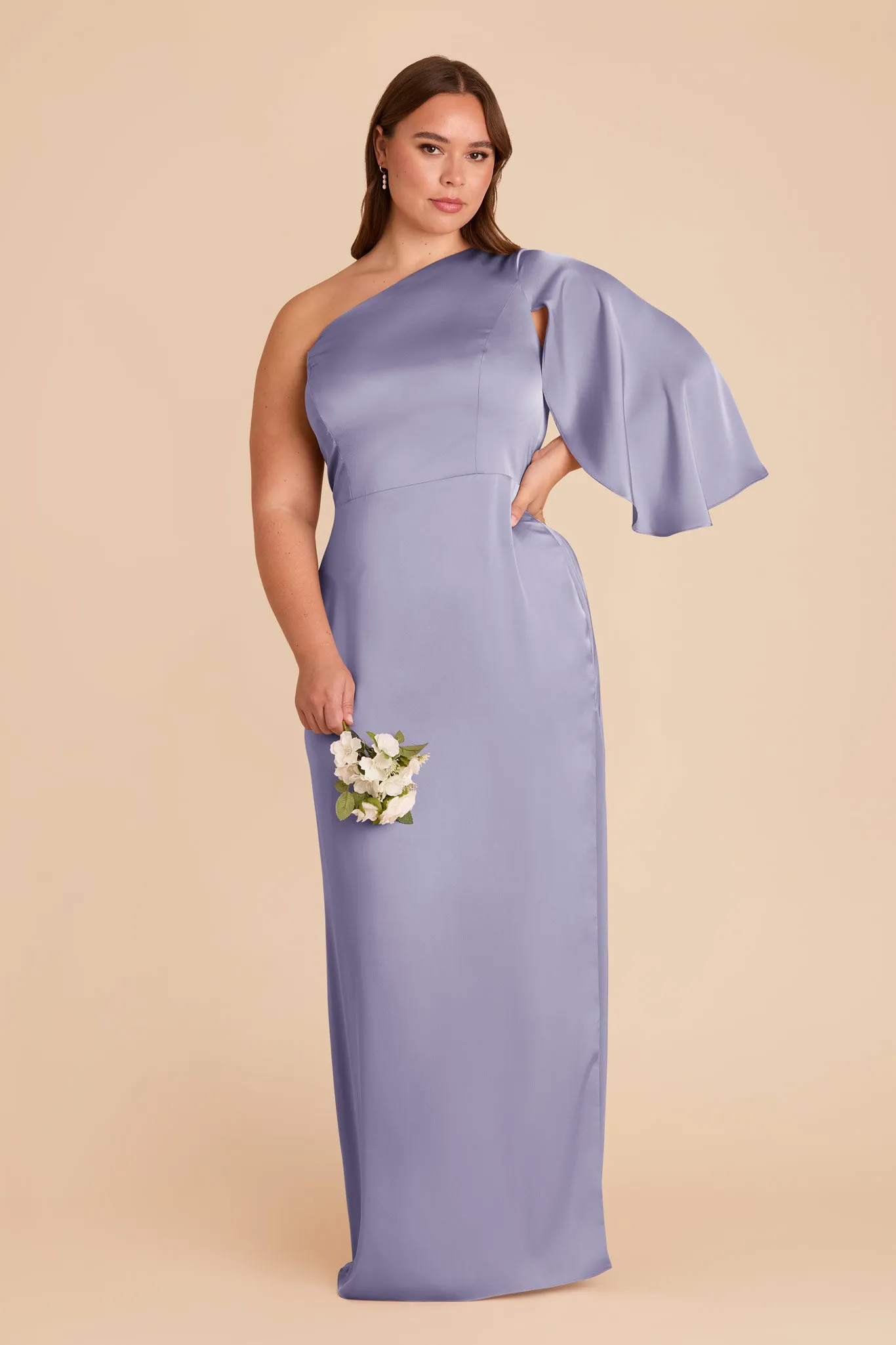 Christine Matte Satin Dress - Wisteria sold by Birdy Grey product image thumbnail 2