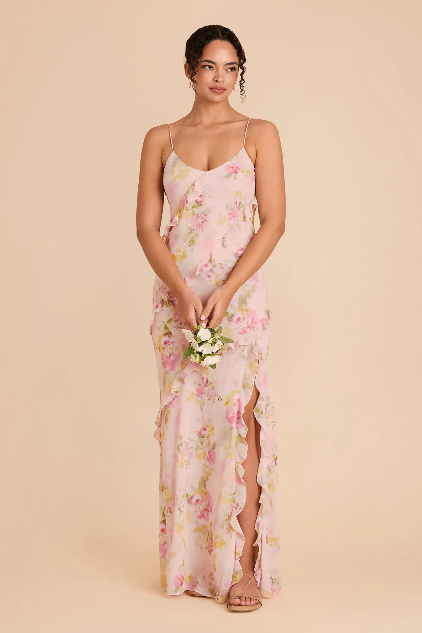 Valentina Chiffon Dress - Vintage Pink Floral sold by Birdy Grey product image thumbnail 2