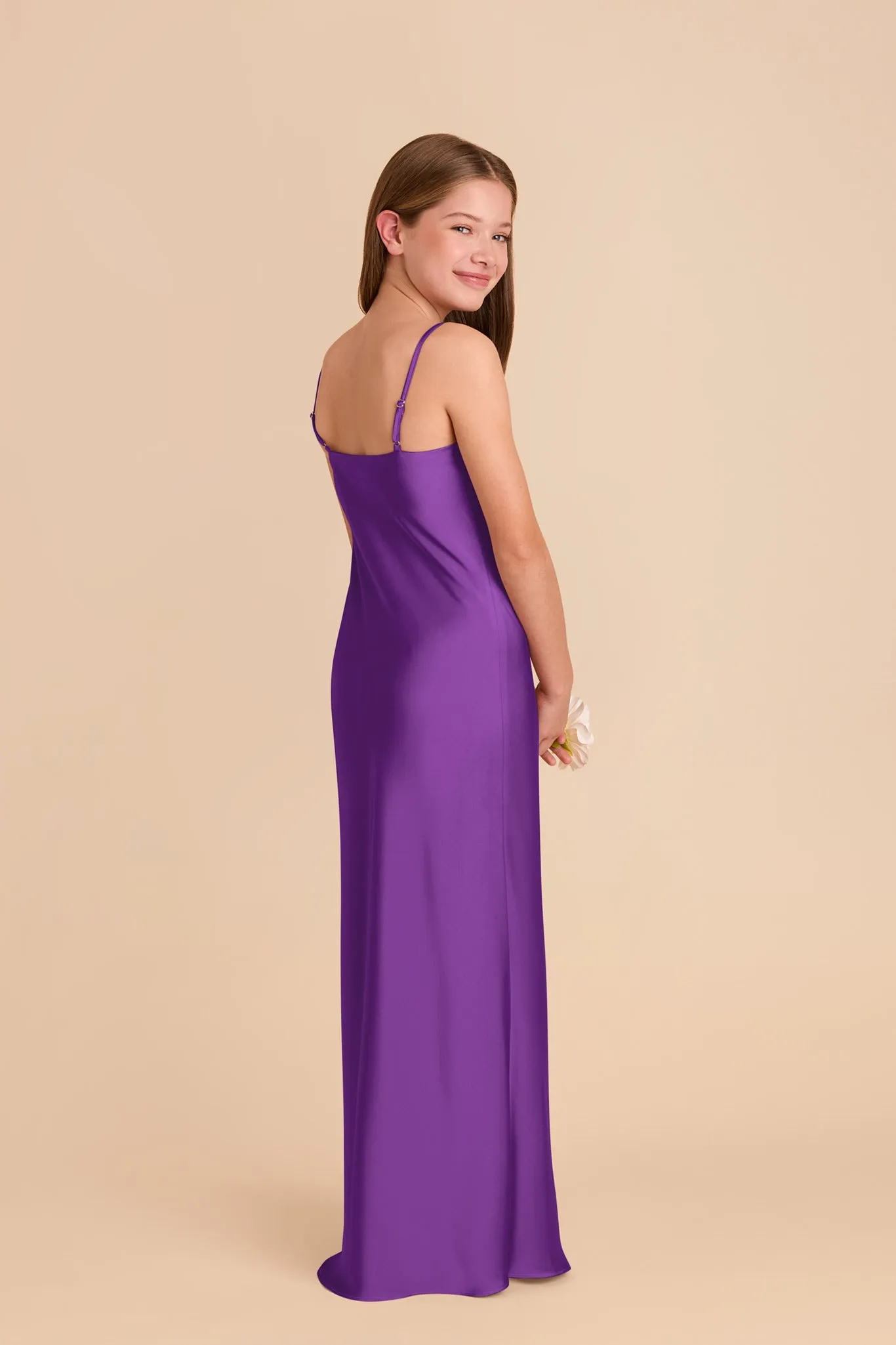 Elisa Junior Matte Satin Dress - Amethyst sold by Birdy Grey product image thumbnail 3