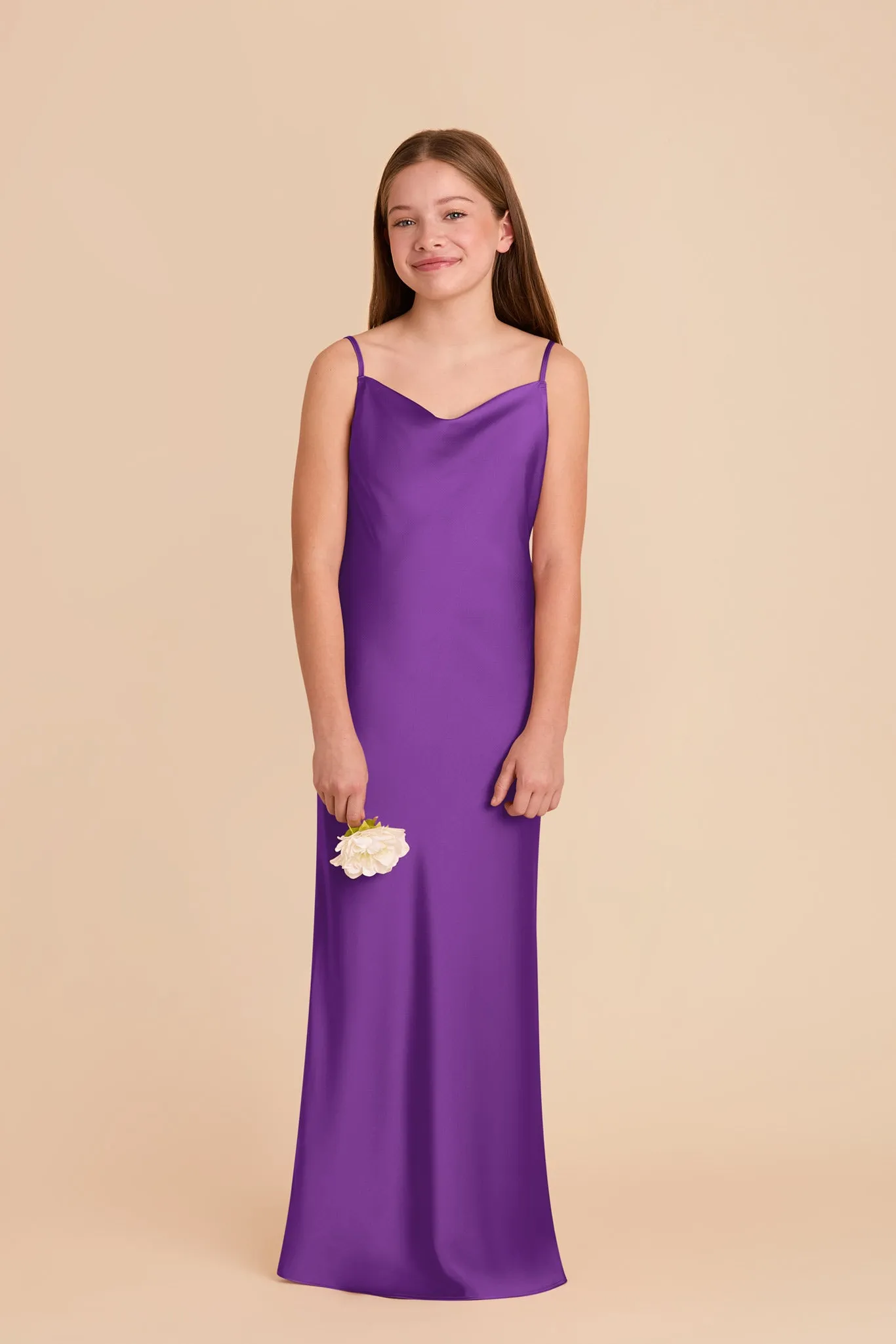Elisa Junior Matte Satin Dress - Amethyst sold by Birdy Grey product image thumbnail 2