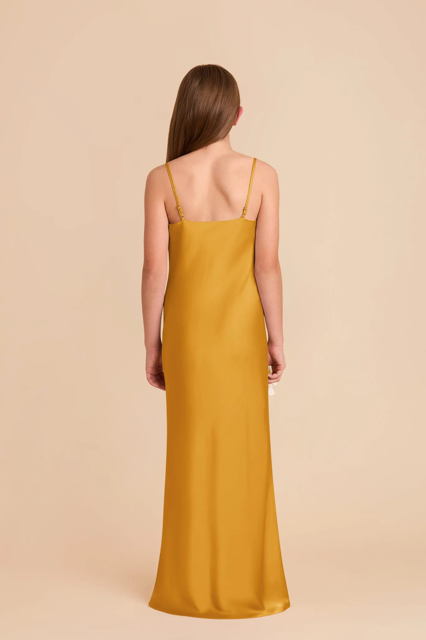 Elisa Junior Matte Satin Dress - Butterscotch sold by Birdy Grey product image thumbnail 4