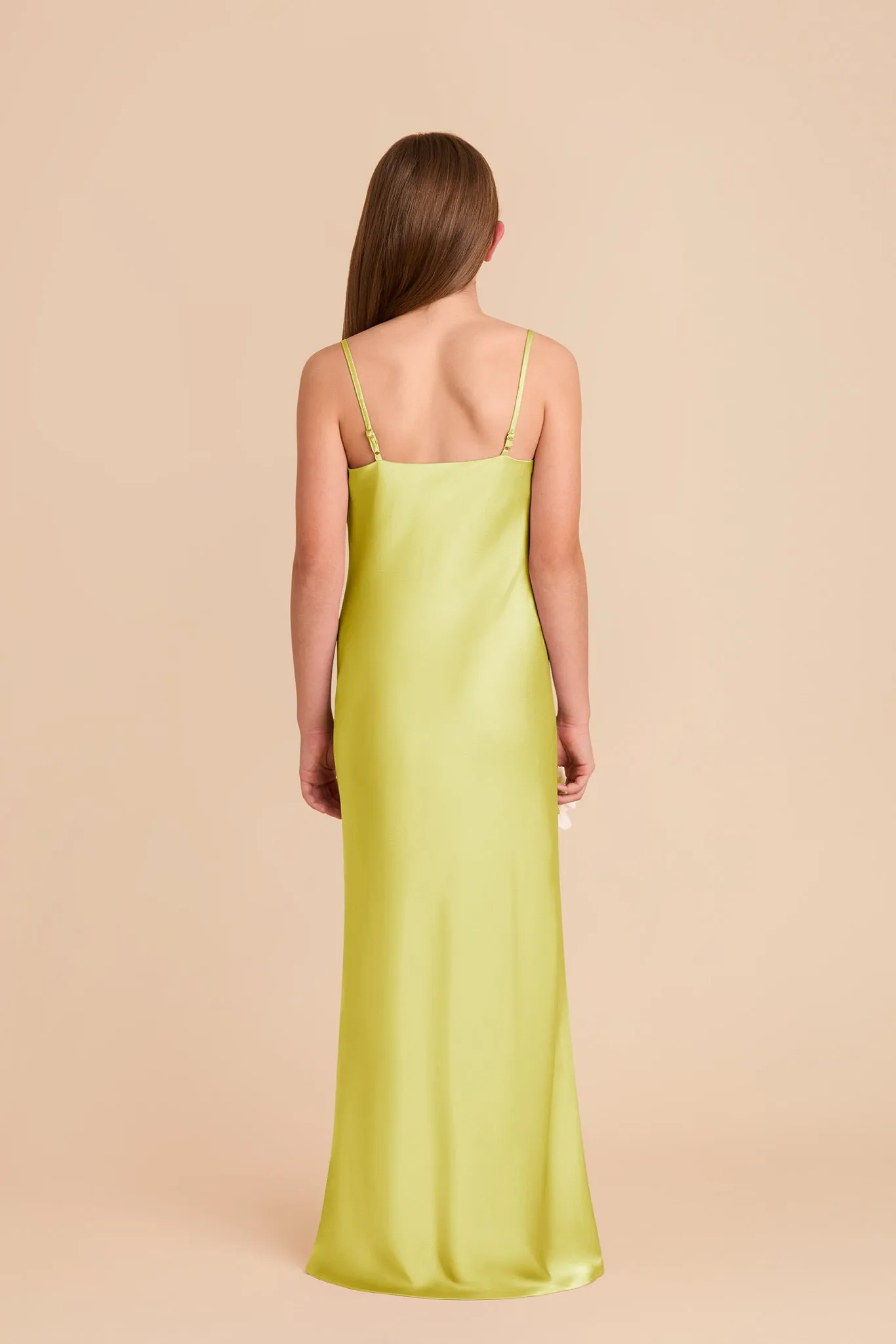 Elisa Junior Matte Satin Dress - Chartreuse sold by Birdy Grey product image thumbnail 4
