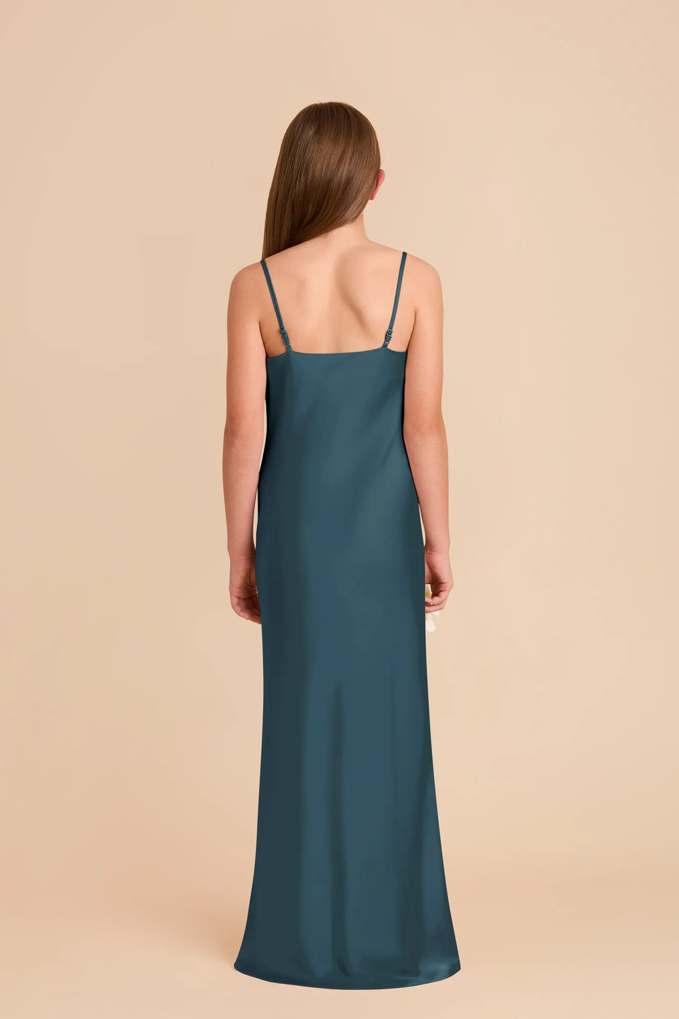 Elisa Junior Matte Satin Dress - Dark Teal sold by Birdy Grey product image thumbnail 4