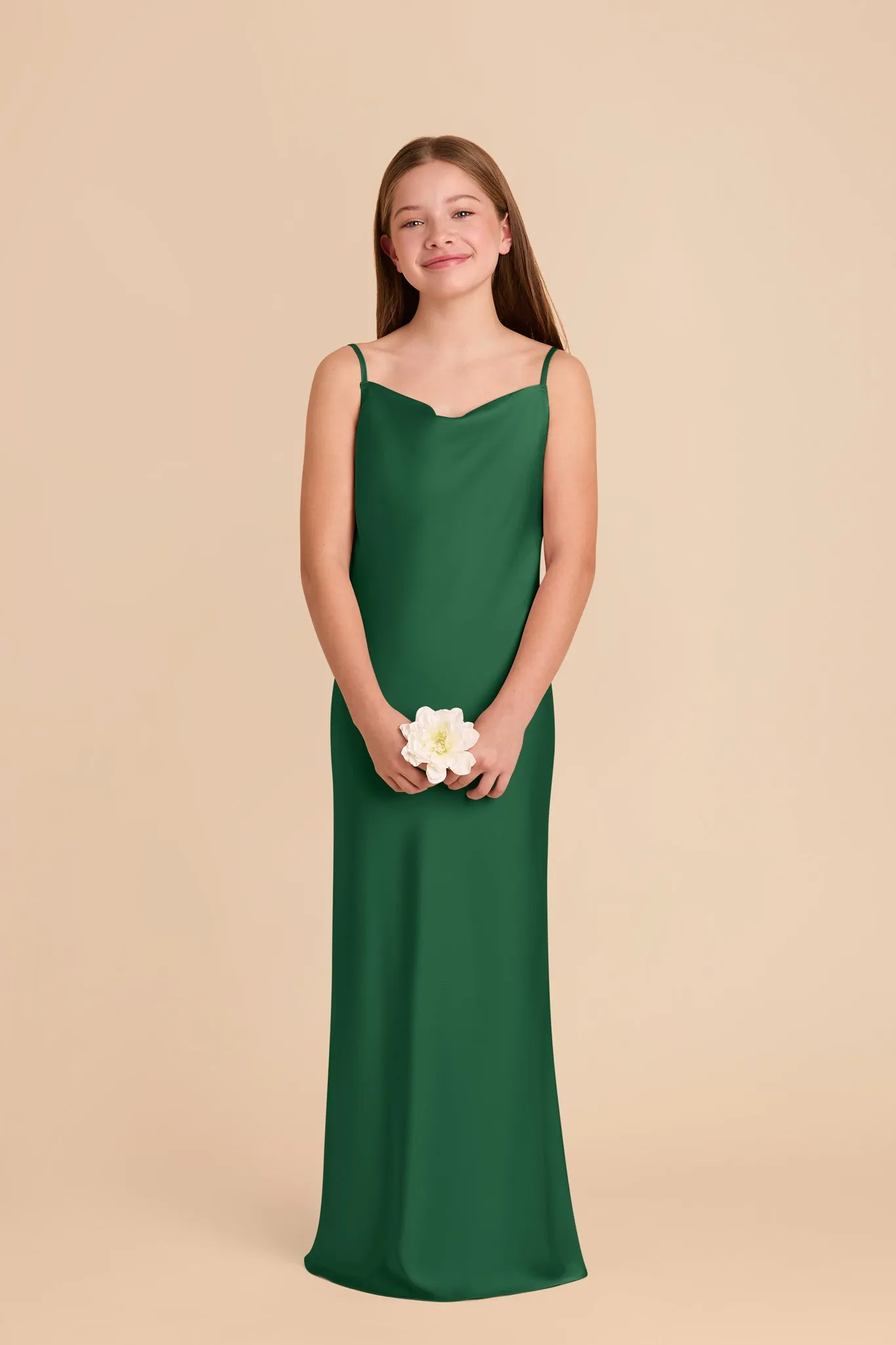 Elisa Junior Matte Satin Dress - Forest Green sold by Birdy Grey product image thumbnail 2