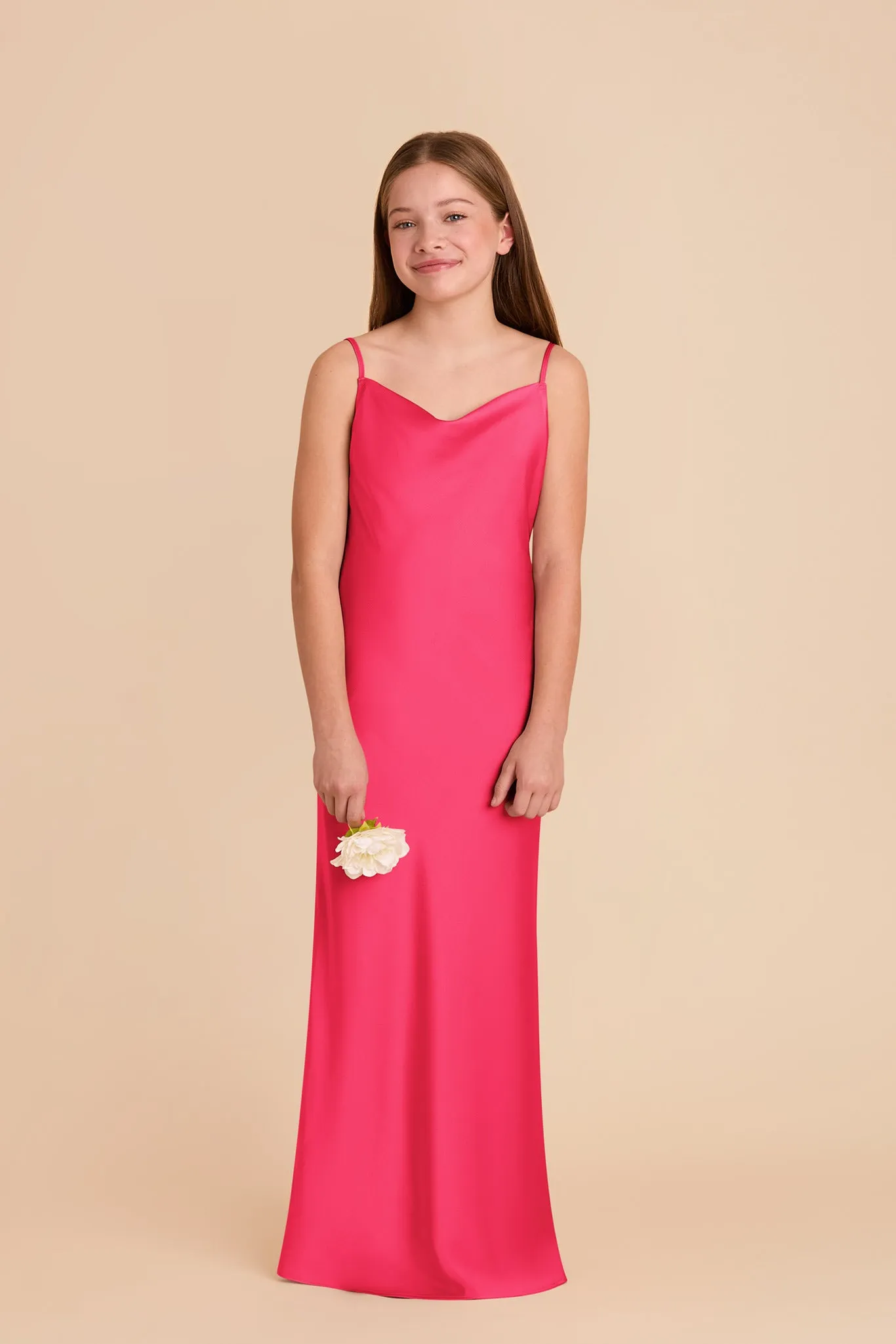 Elisa Junior Matte Satin Dress - Fuchsia sold by Birdy Grey product image thumbnail 2