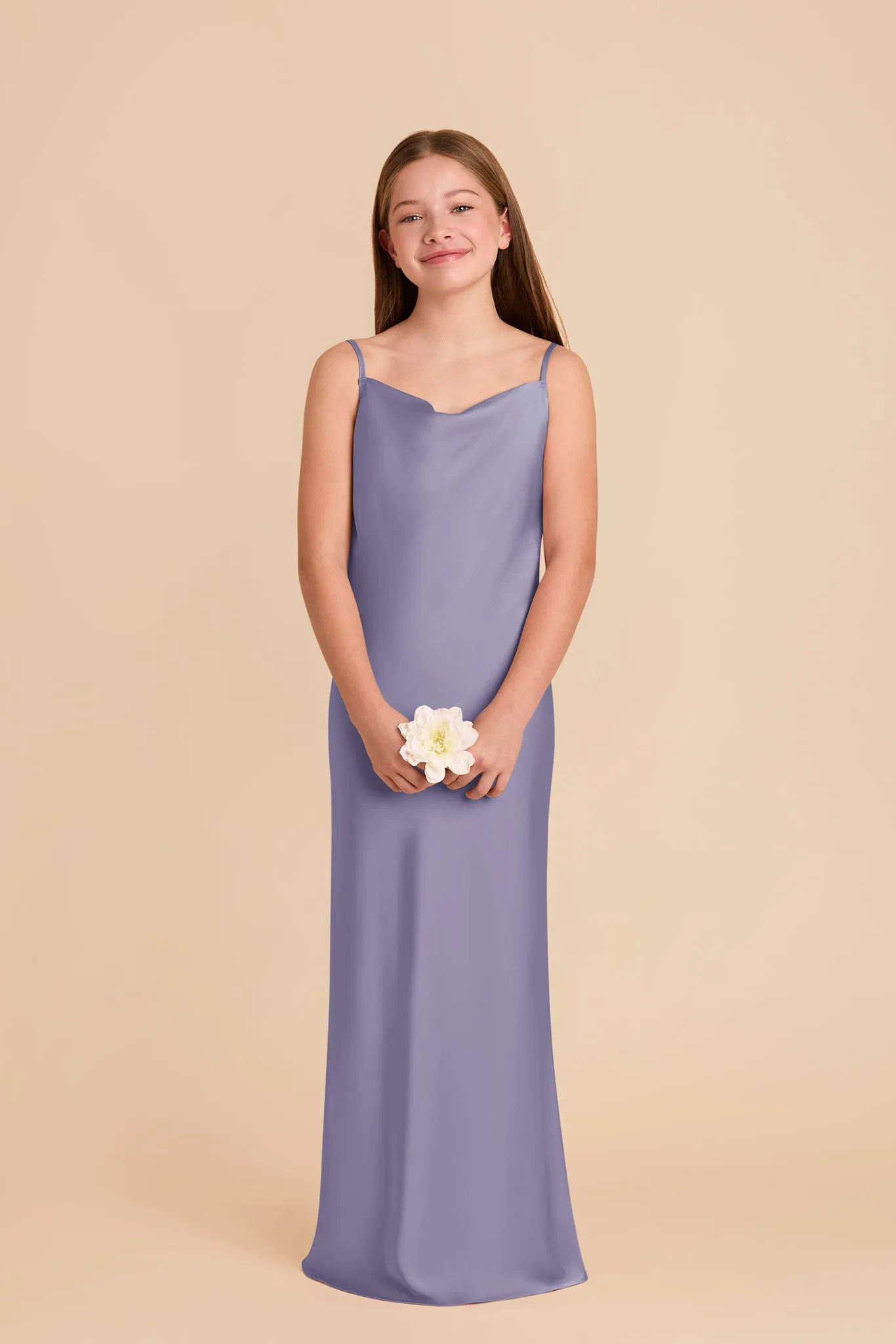Elisa Junior Matte Satin Dress - Wisteria sold by Birdy Grey