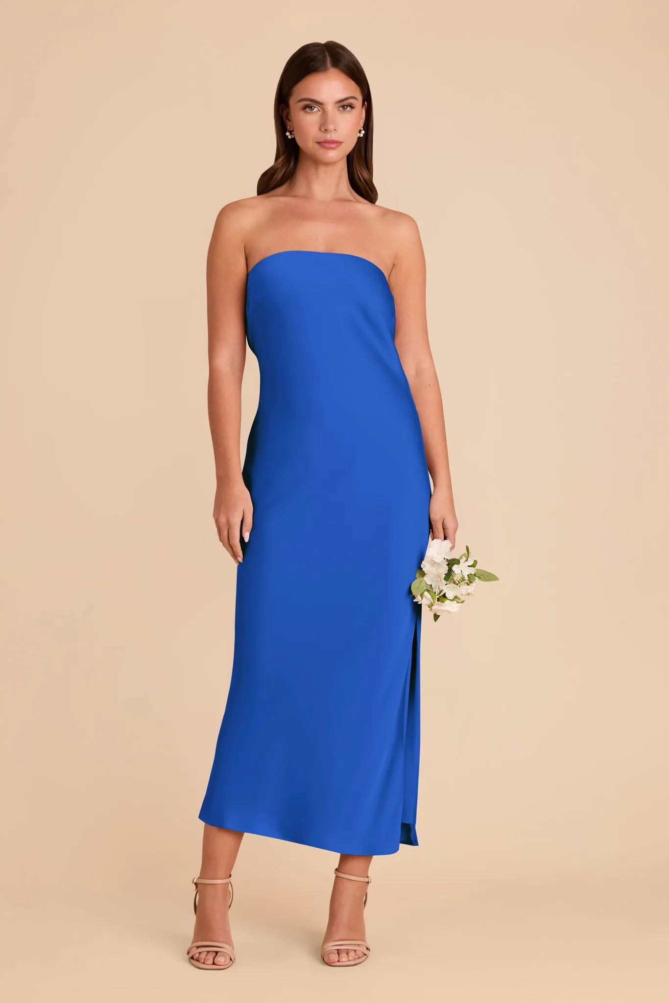 Isla Matte Satin Dress - Cobalt Blue sold by Birdy Grey product image thumbnail 3