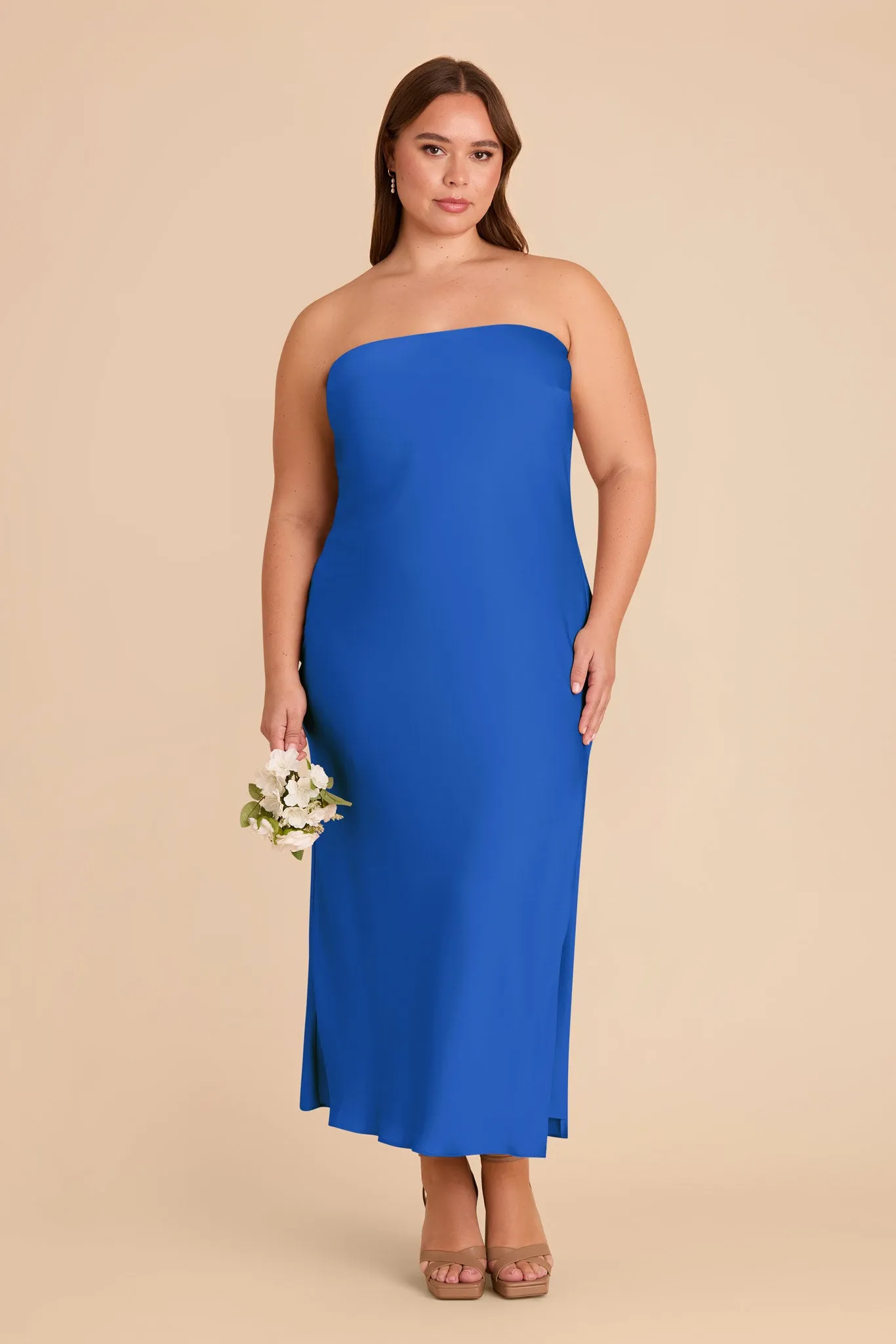 Isla Matte Satin Dress - Cobalt Blue sold by Birdy Grey product image thumbnail 2