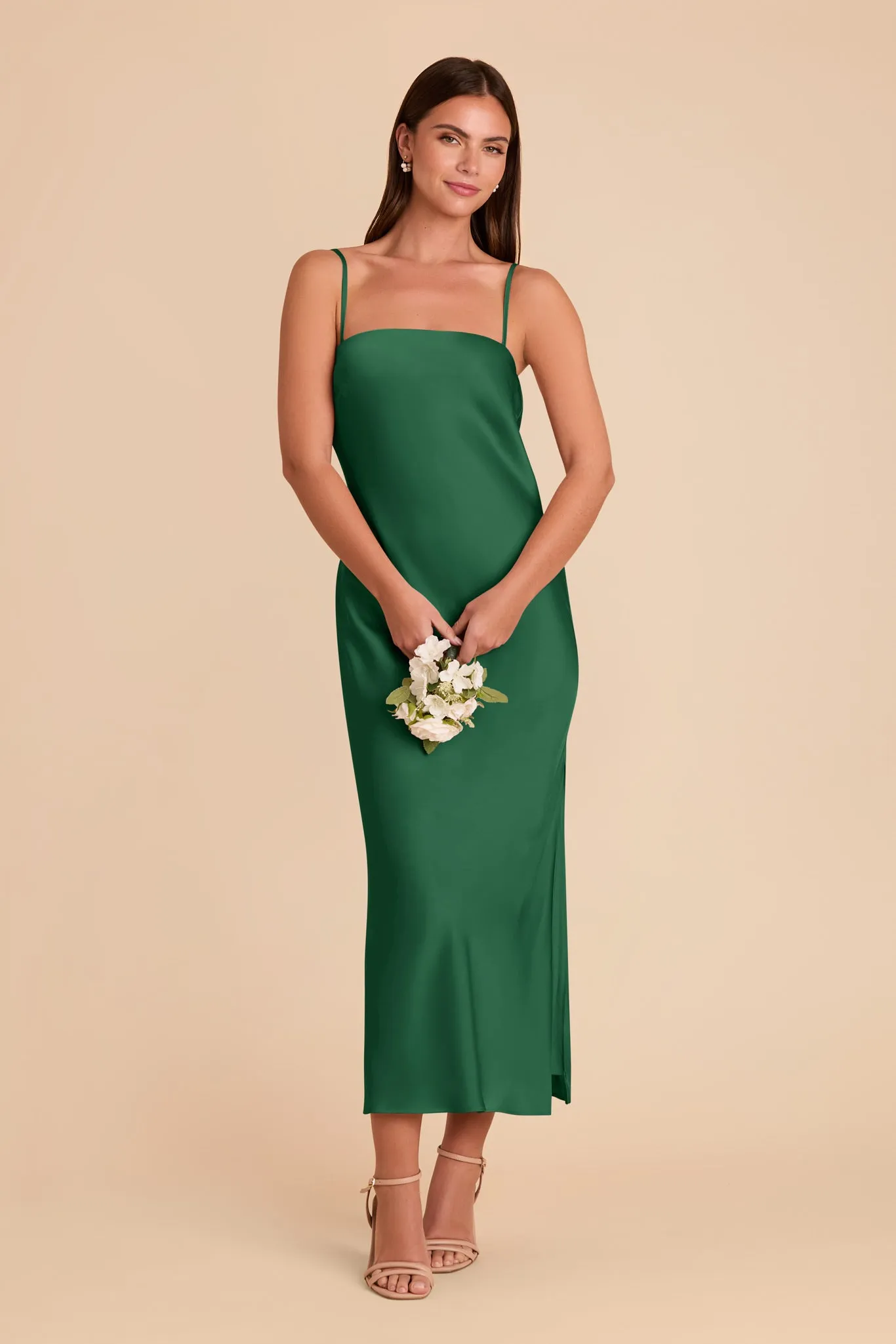 Isla Matte Satin Dress - Forest Green sold by Birdy Grey product image thumbnail 4