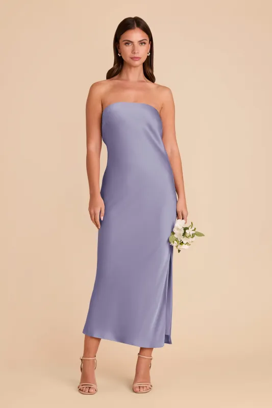 Isla Matte Satin Dress - Wisteria sold by Birdy Grey