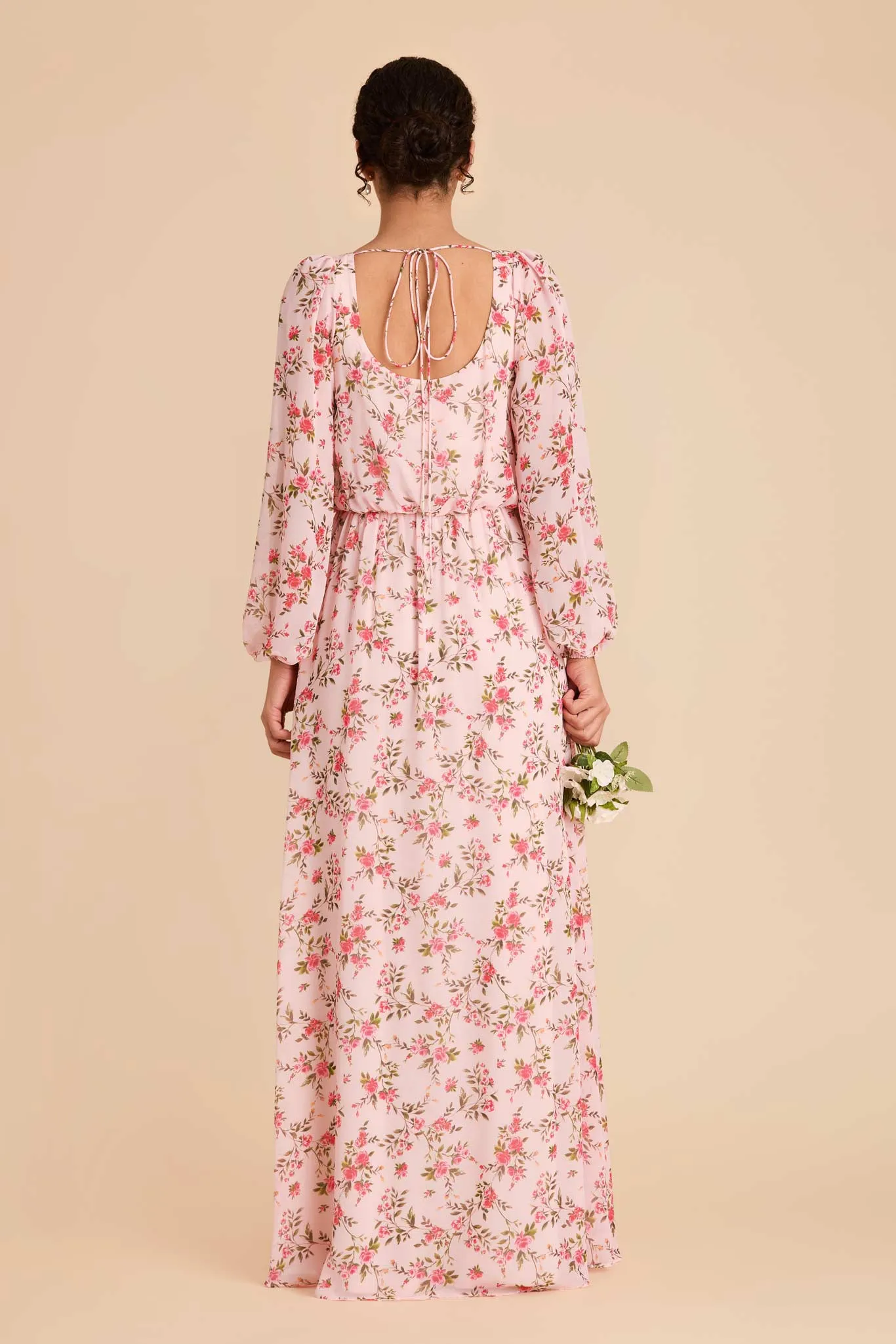 Eloise Chiffon Dress - Wild Rose Garden sold by Birdy Grey product image thumbnail 4