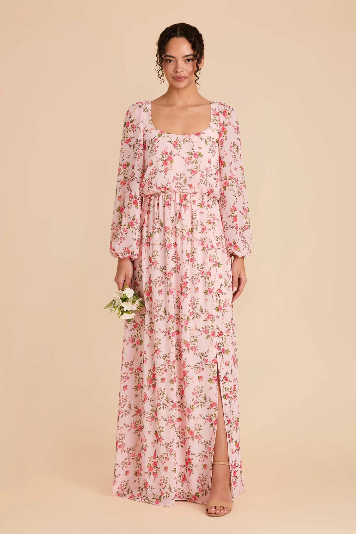 Eloise Chiffon Dress - Wild Rose Garden sold by Birdy Grey