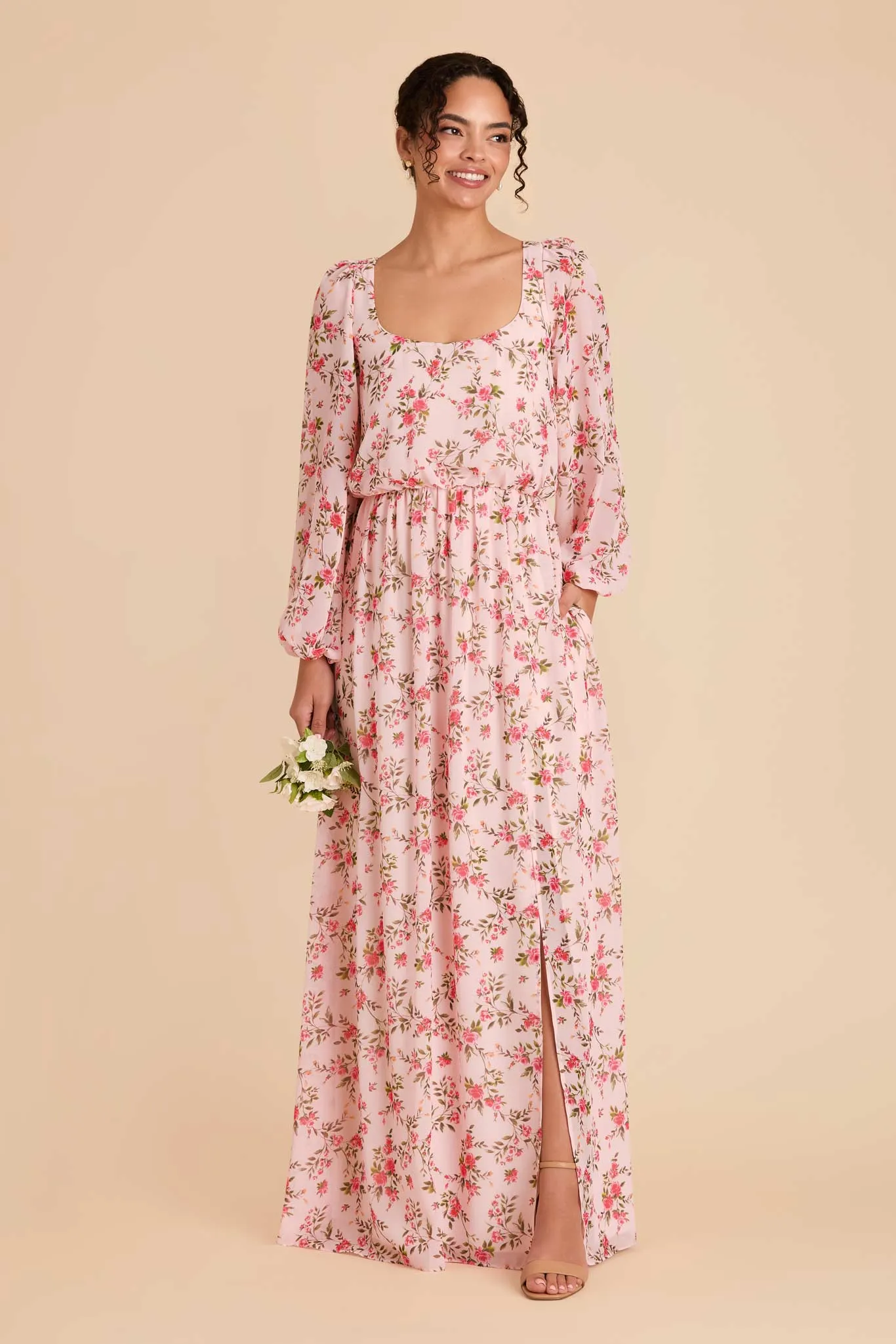 Eloise Chiffon Dress - Wild Rose Garden sold by Birdy Grey product image thumbnail 2