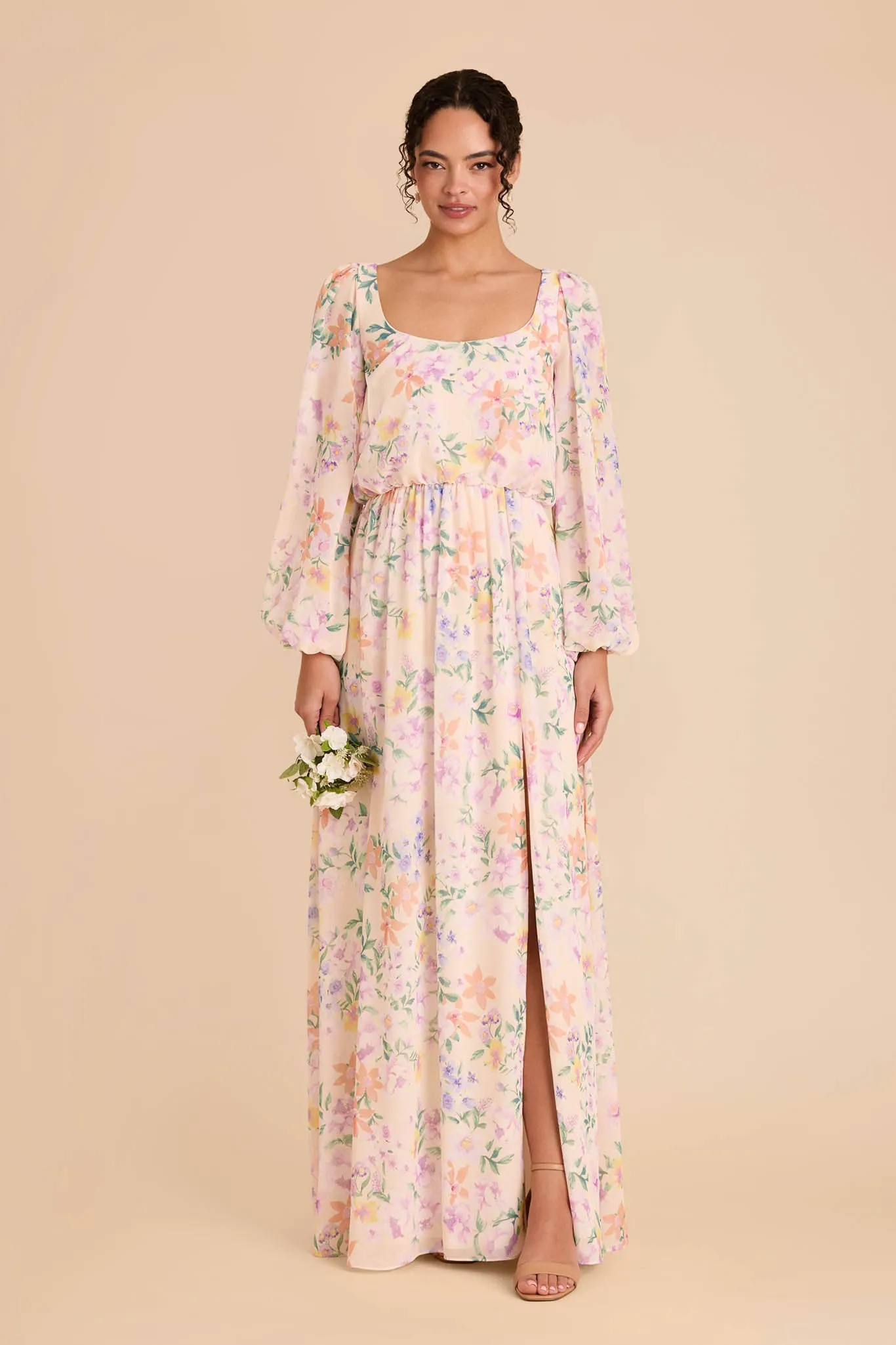 Eloise Chiffon Dress - Botanical Blooms sold by Birdy Grey