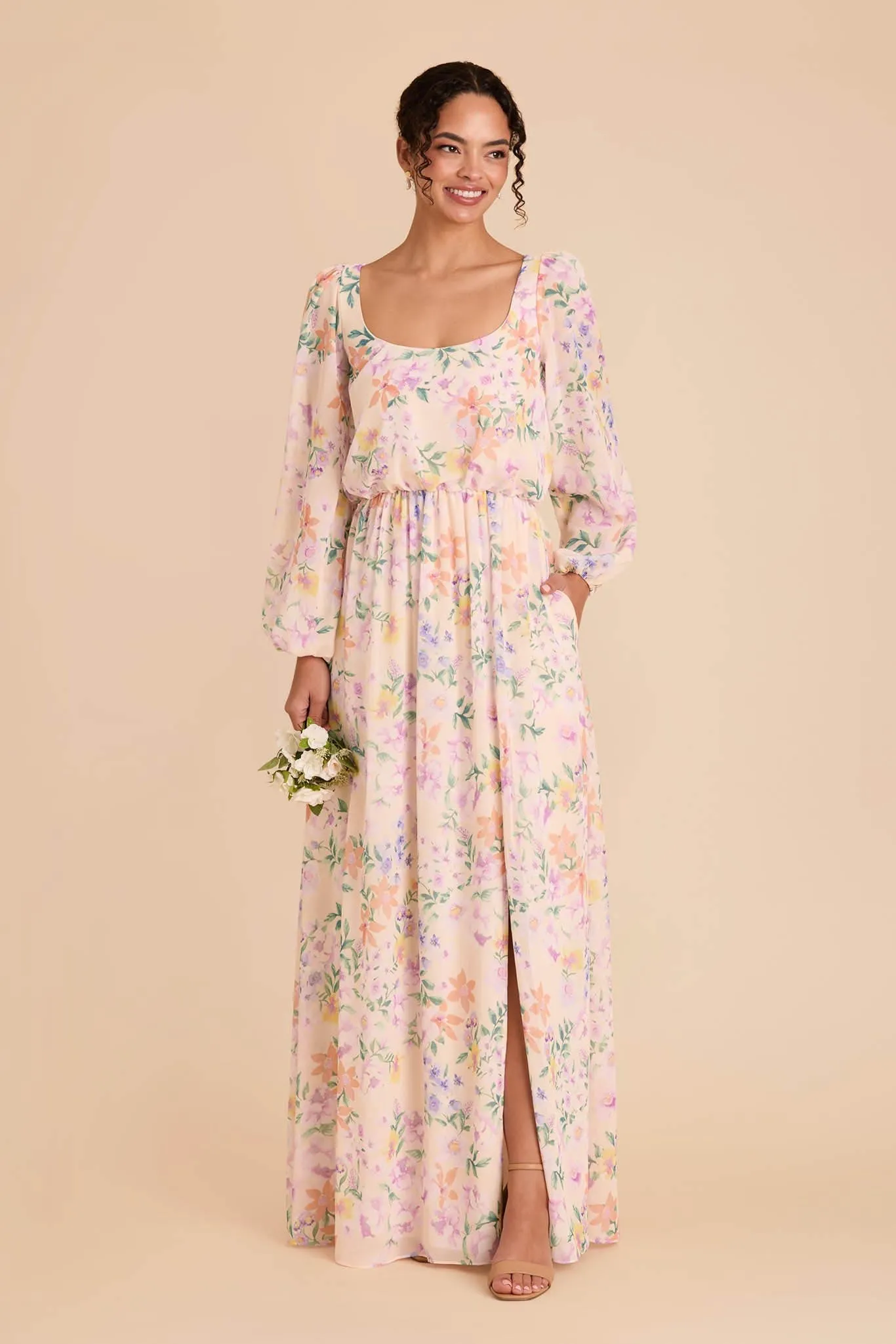 Eloise Chiffon Dress - Botanical Blooms sold by Birdy Grey product image thumbnail 3