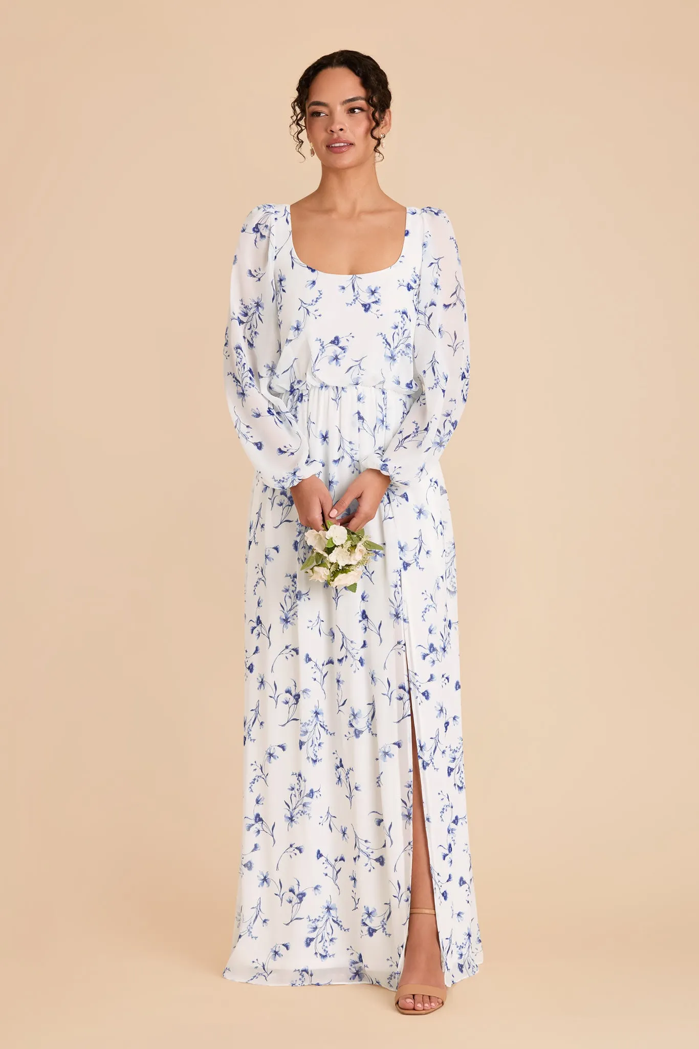 Eloise Chiffon Dress - Blue Le Fleur sold by Birdy Grey product image thumbnail 3