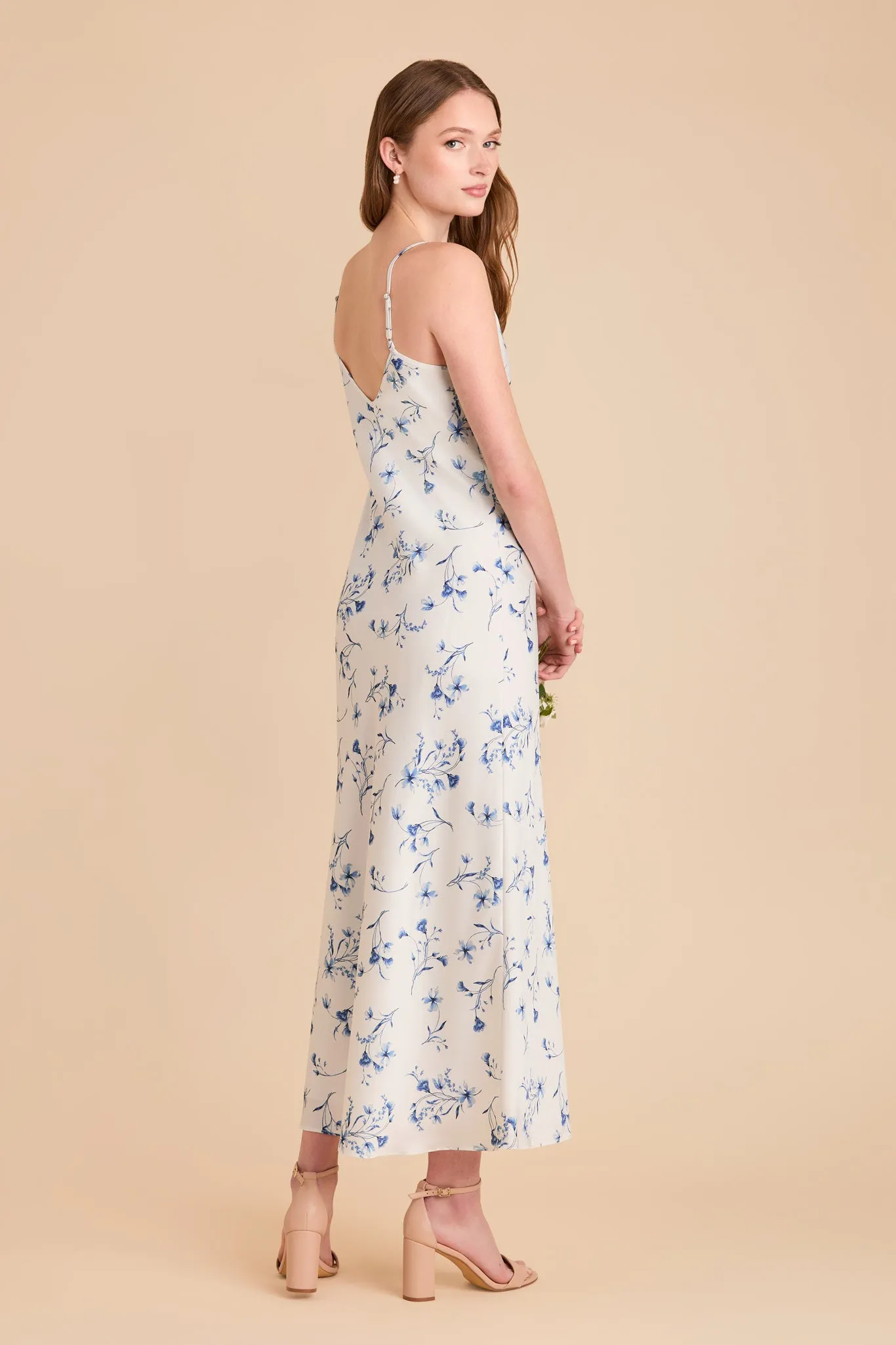 Alice Matte Satin Dress - Blue Le Fleur sold by Birdy Grey product image thumbnail 3