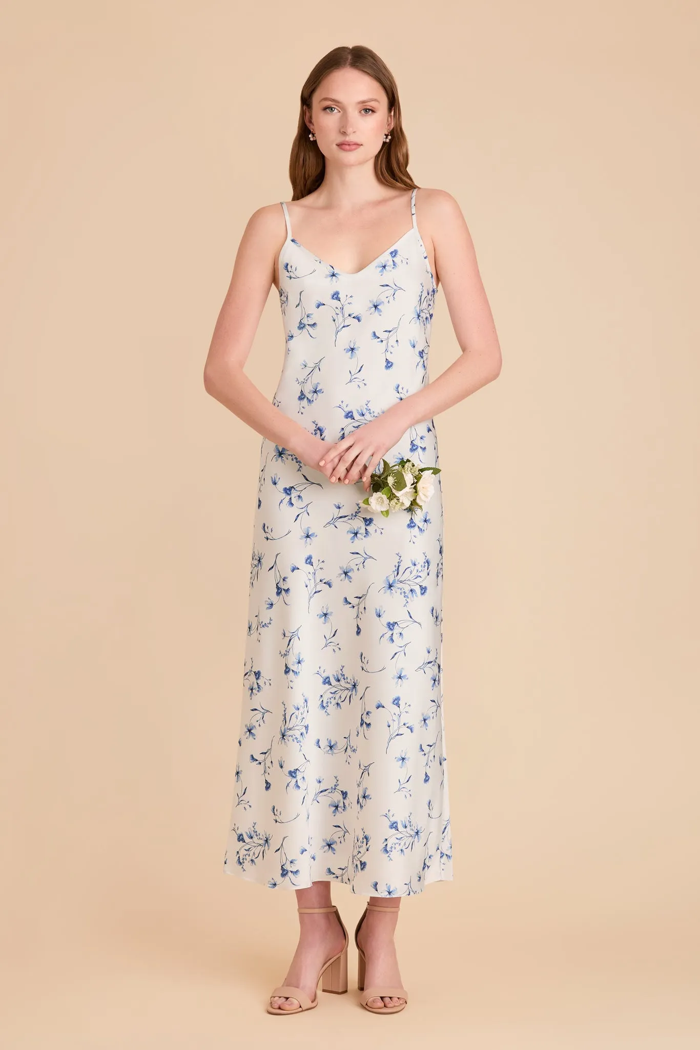 Alice Matte Satin Dress - Blue Le Fleur sold by Birdy Grey product image thumbnail 2